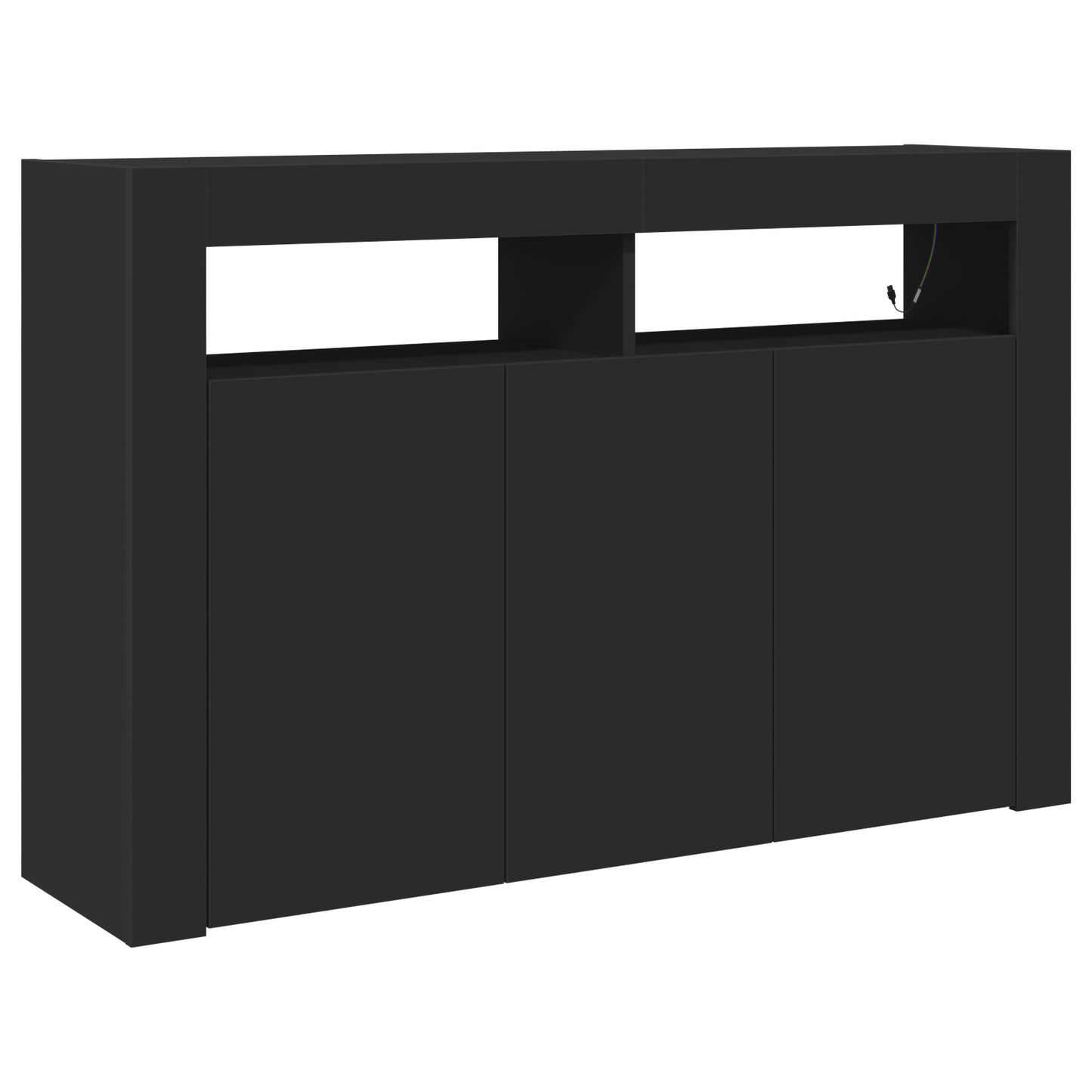 Serviesskap Svart 116 x 30 x 75 cm Konstruert tre