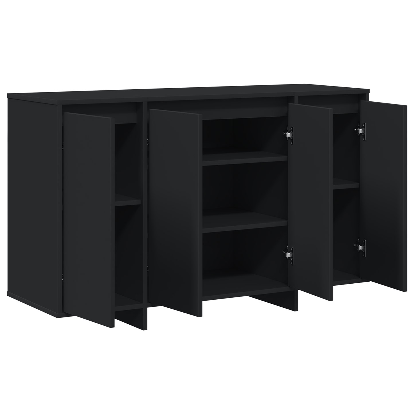 Serviesskap Svart 120 x 41 x 75 cm Konstruert tre