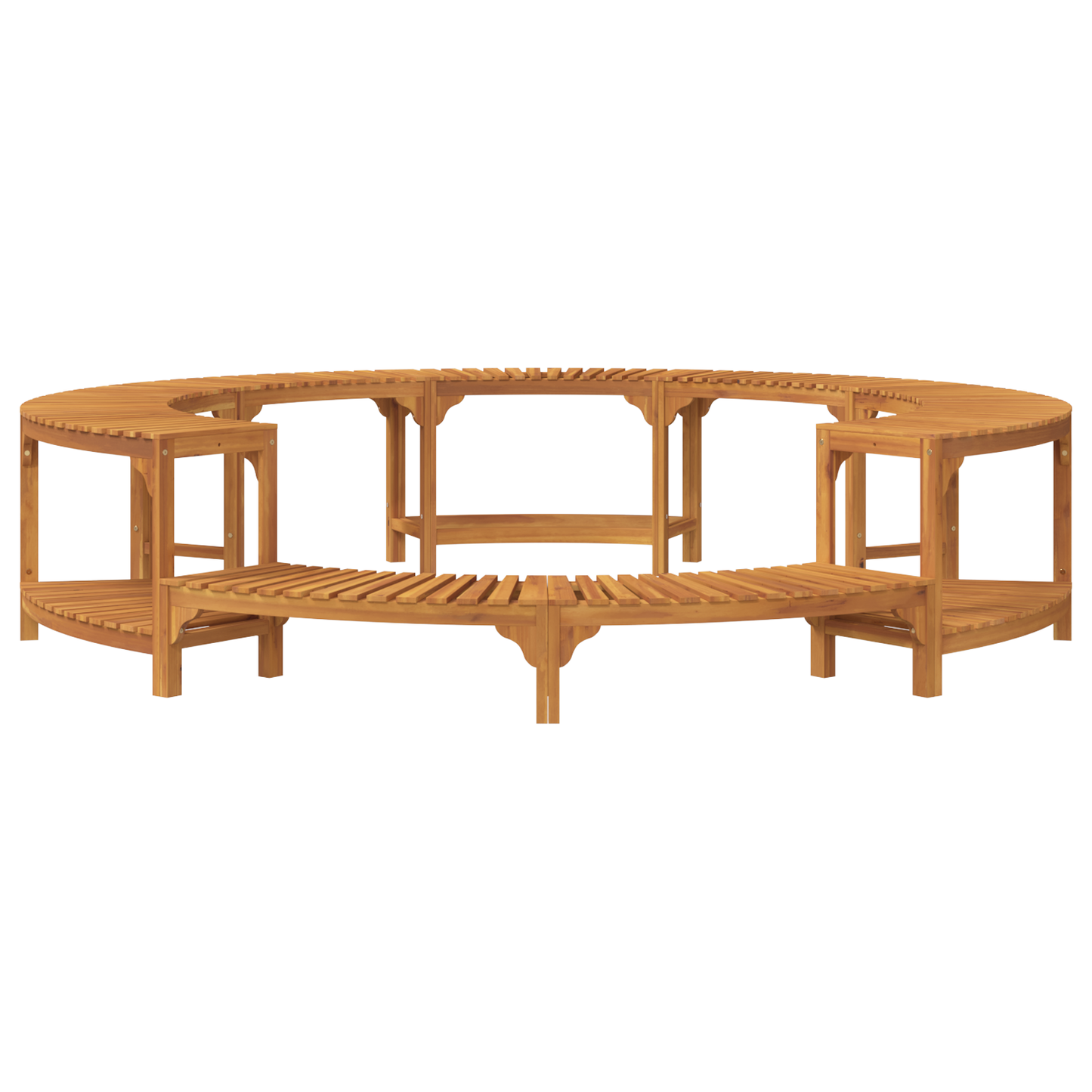 Boblebad område Brun Ø255 x 55,5 cm Solid akasietre