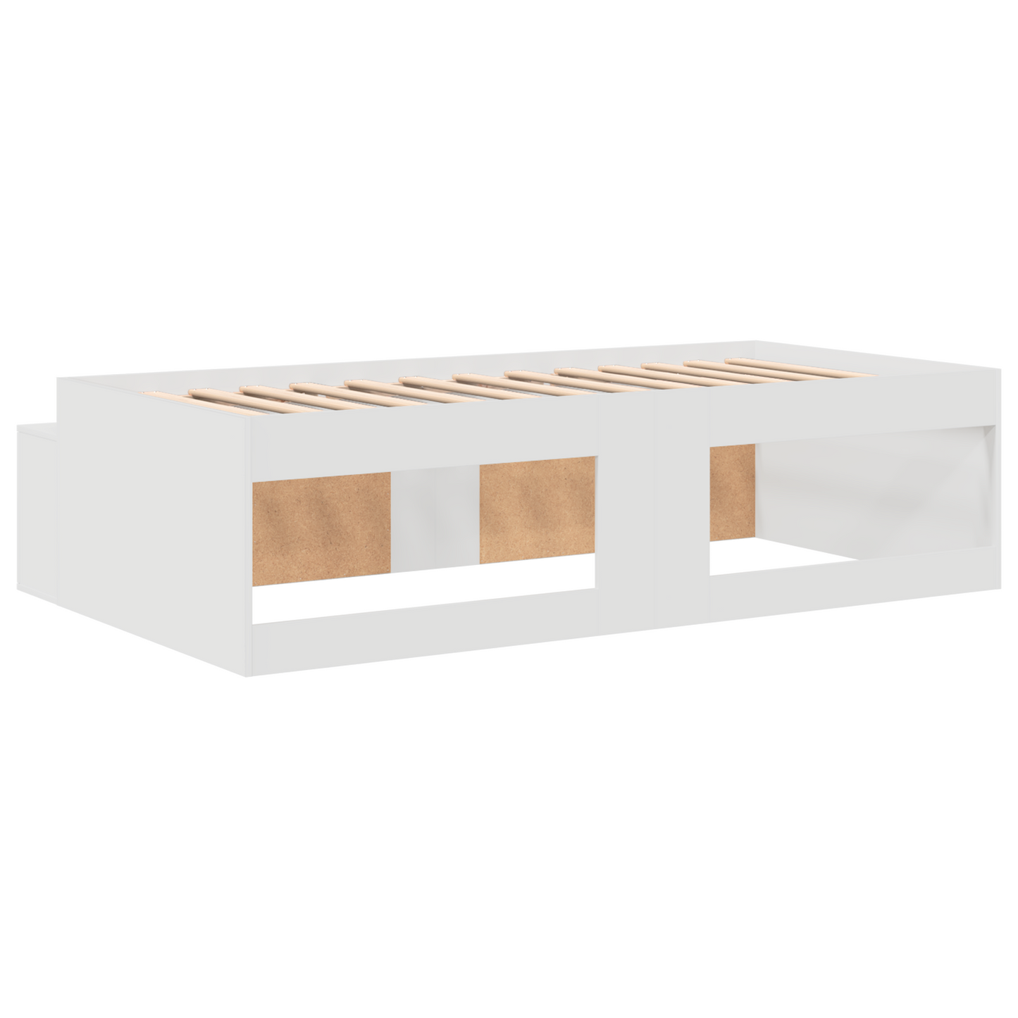 Sengestamme med skuff Hvit 80 x 200 cm Konstruert tre