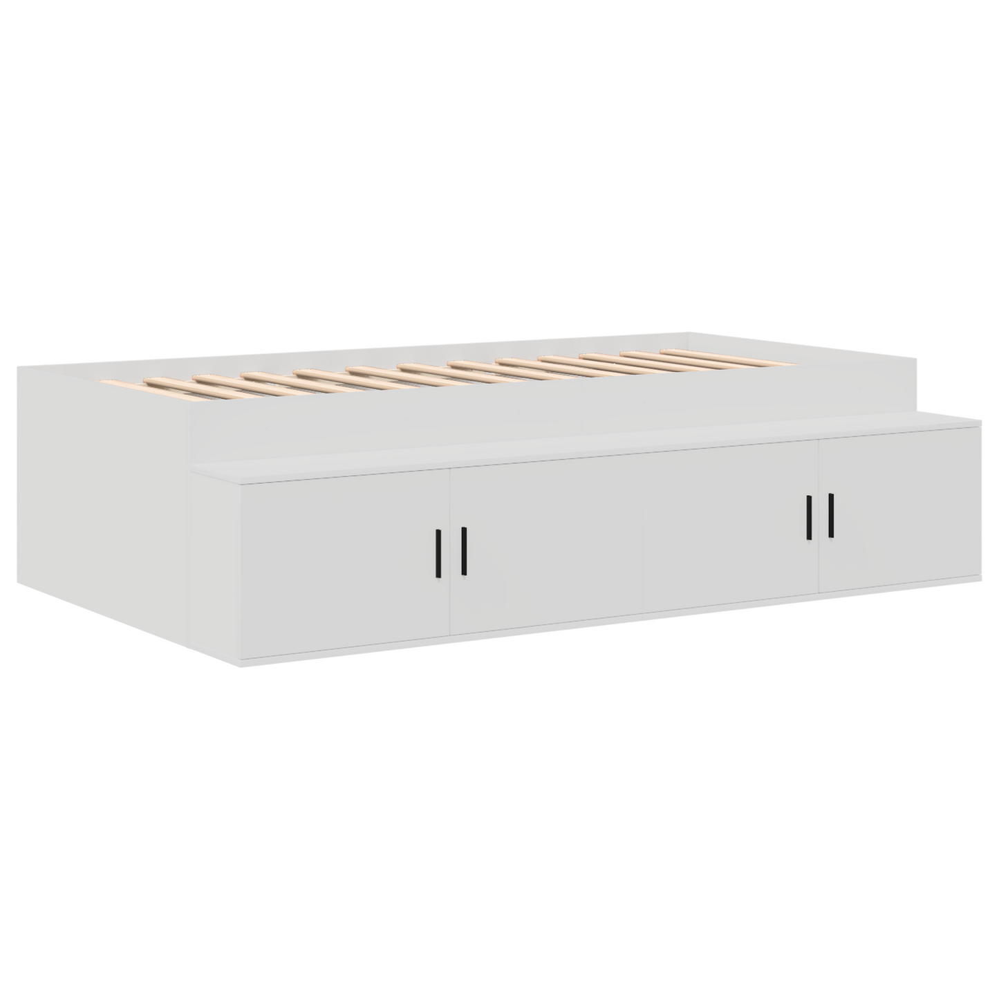 Sengestamme med skuff Hvit 70 x 190 cm Konstruert tre