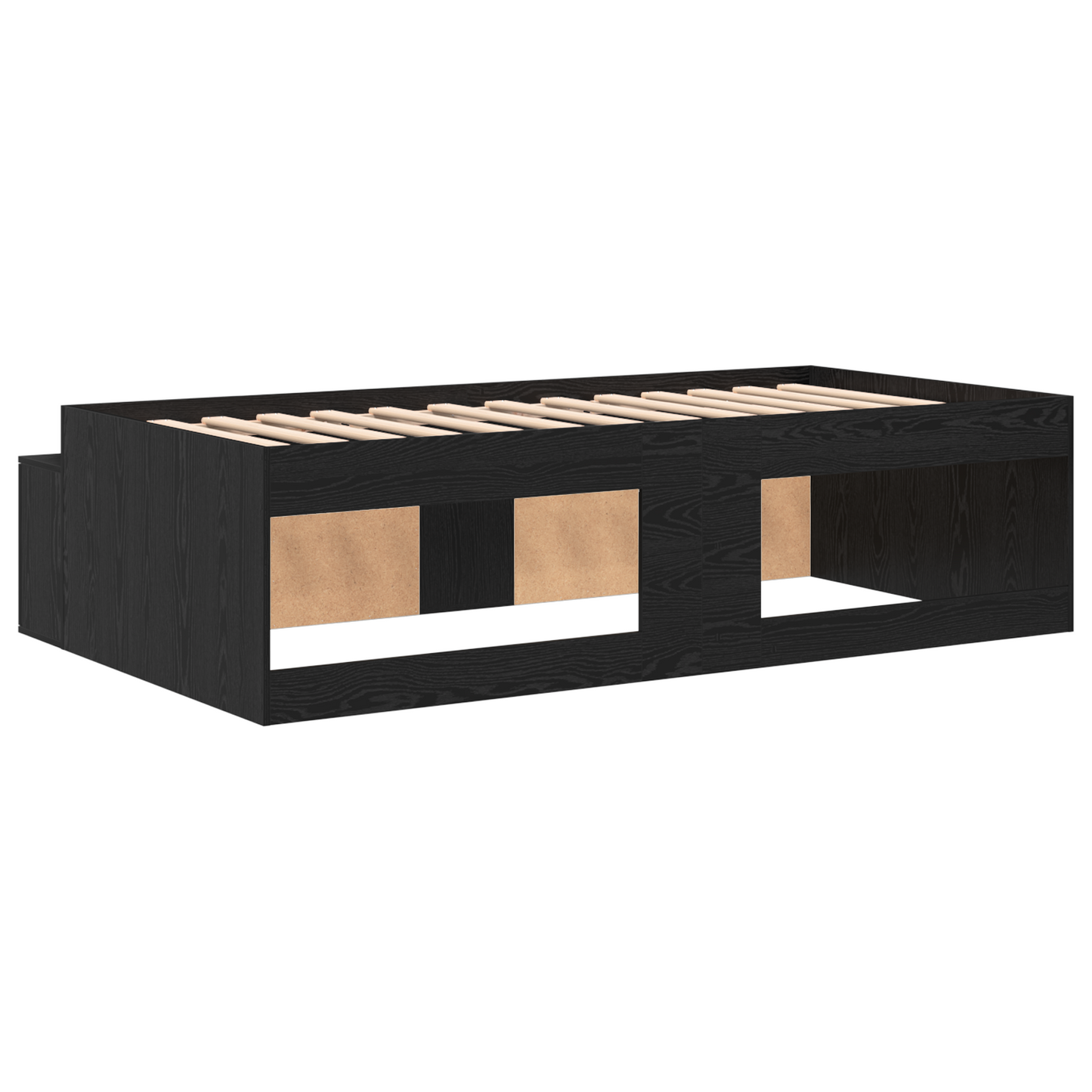 Sengestamme med skuff Svart Eik 70 x 190 cm Konstruert tre