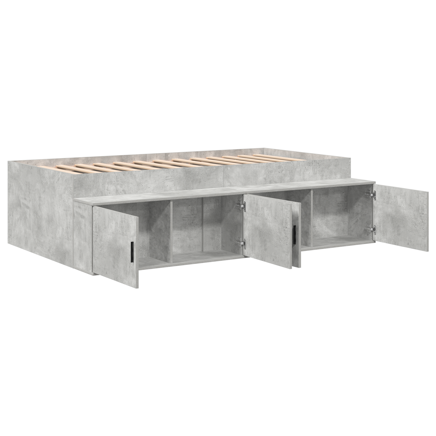 Sengestamme med skuff Betonggrå 70 x 190 cm Konstruert tre