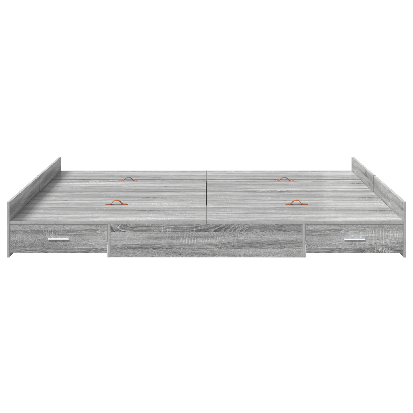 Seng med lagring Grå Sonoma 200 x 200 cm Konstruert tre