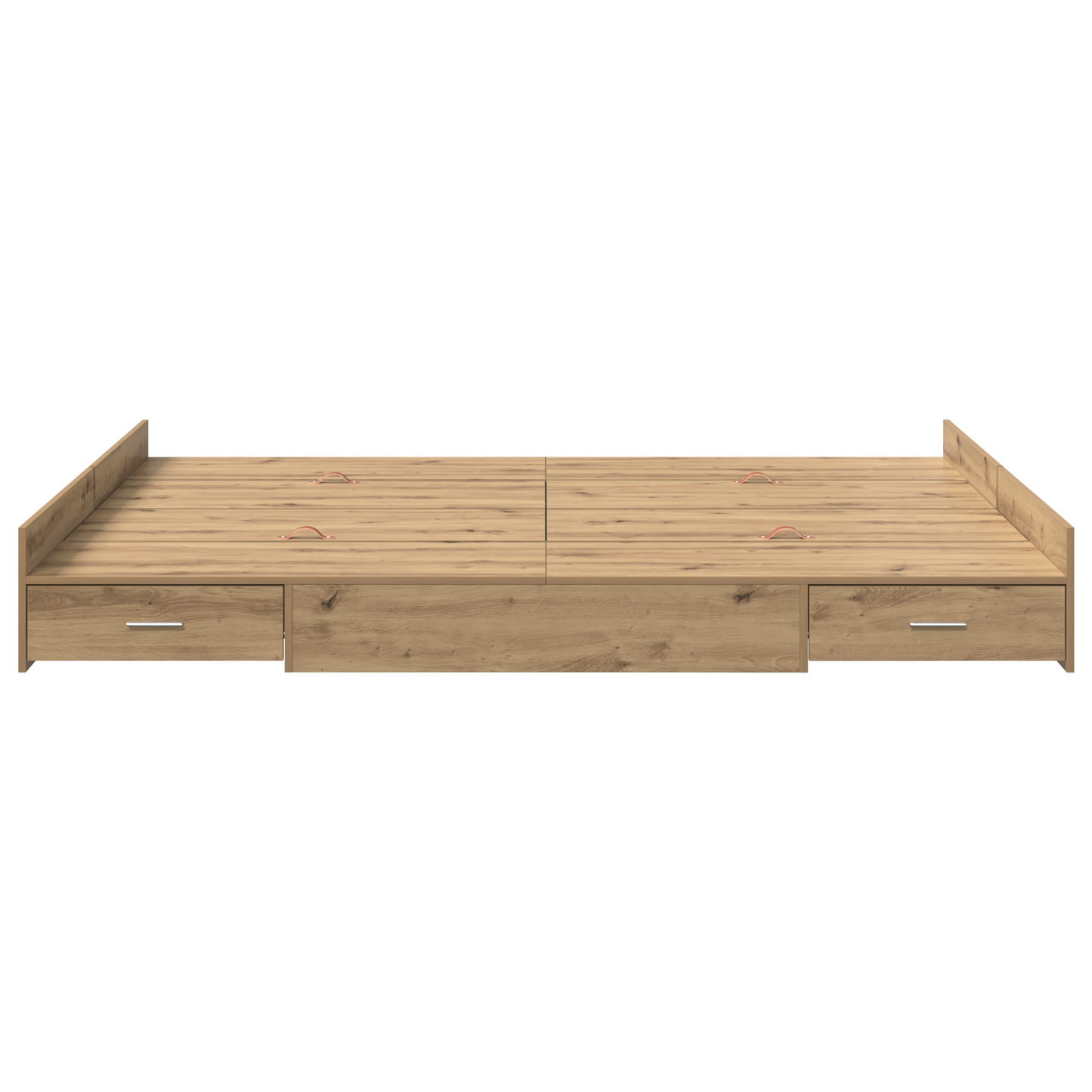 Seng med lagring Artisan Eik 140 x 190 cm Konstruert tre