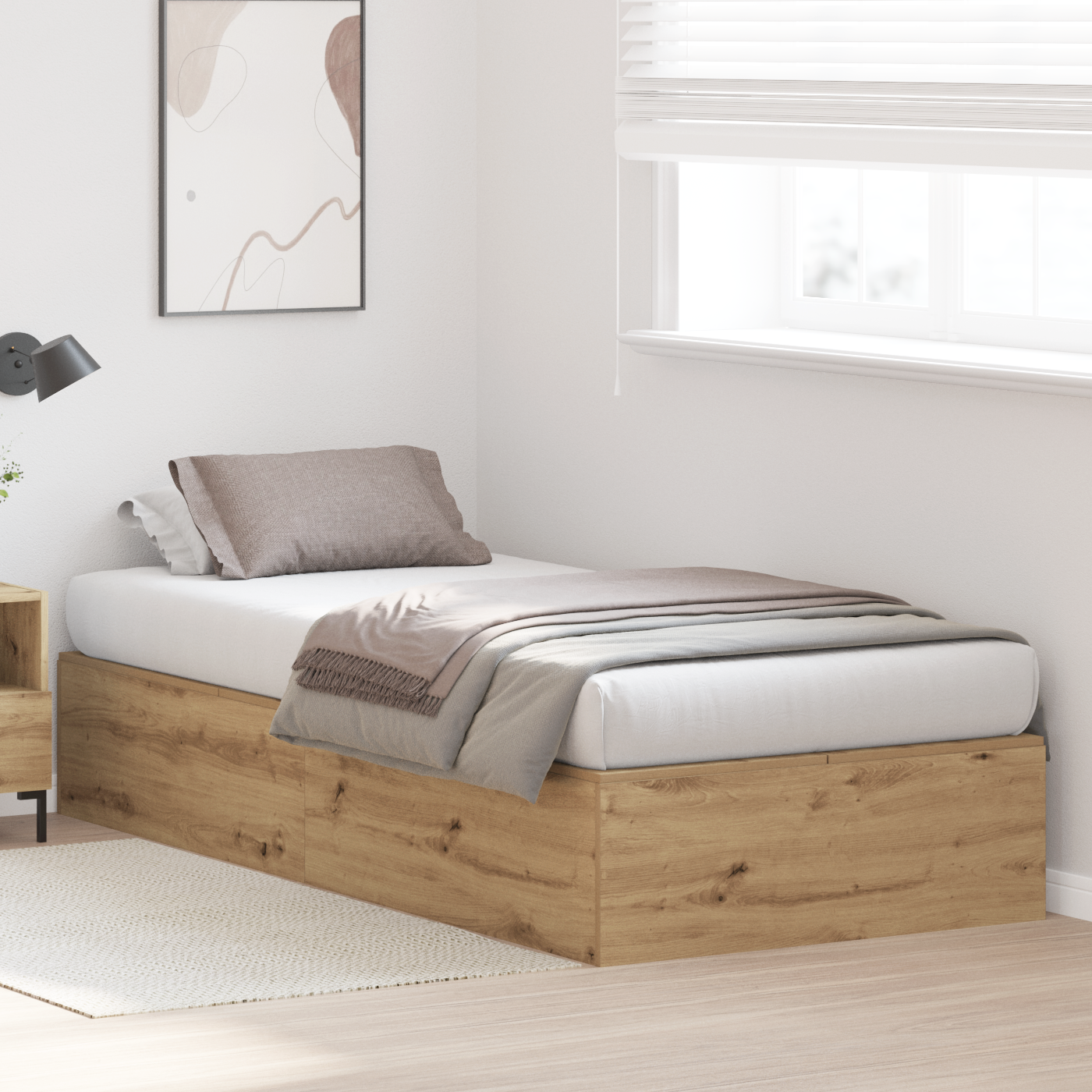 Seng med lagring Artisan Eik 100 x 200 cm Konstruert tre