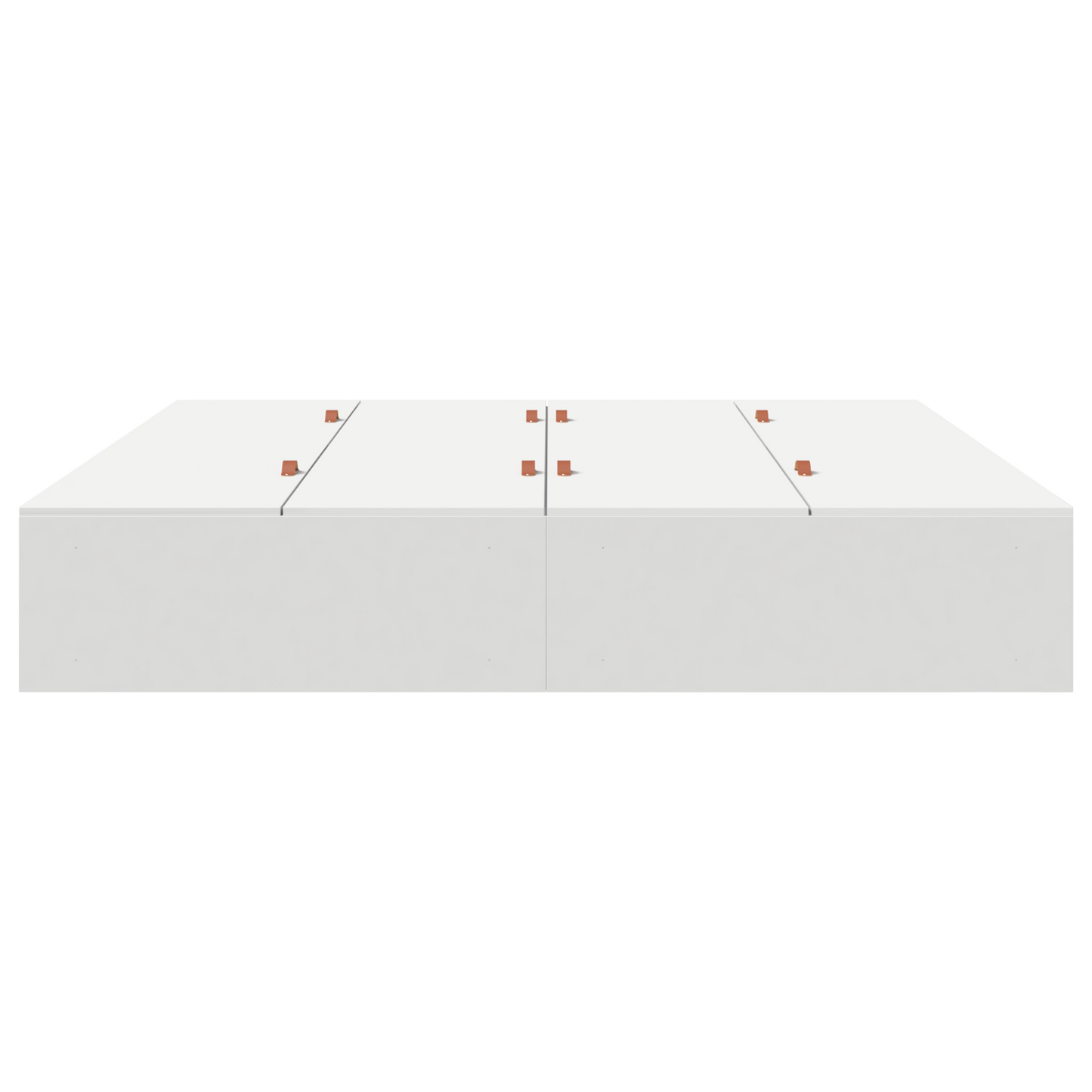 Seng med lagring med lagring Hvit 200 x 200 cm Konstruert tre