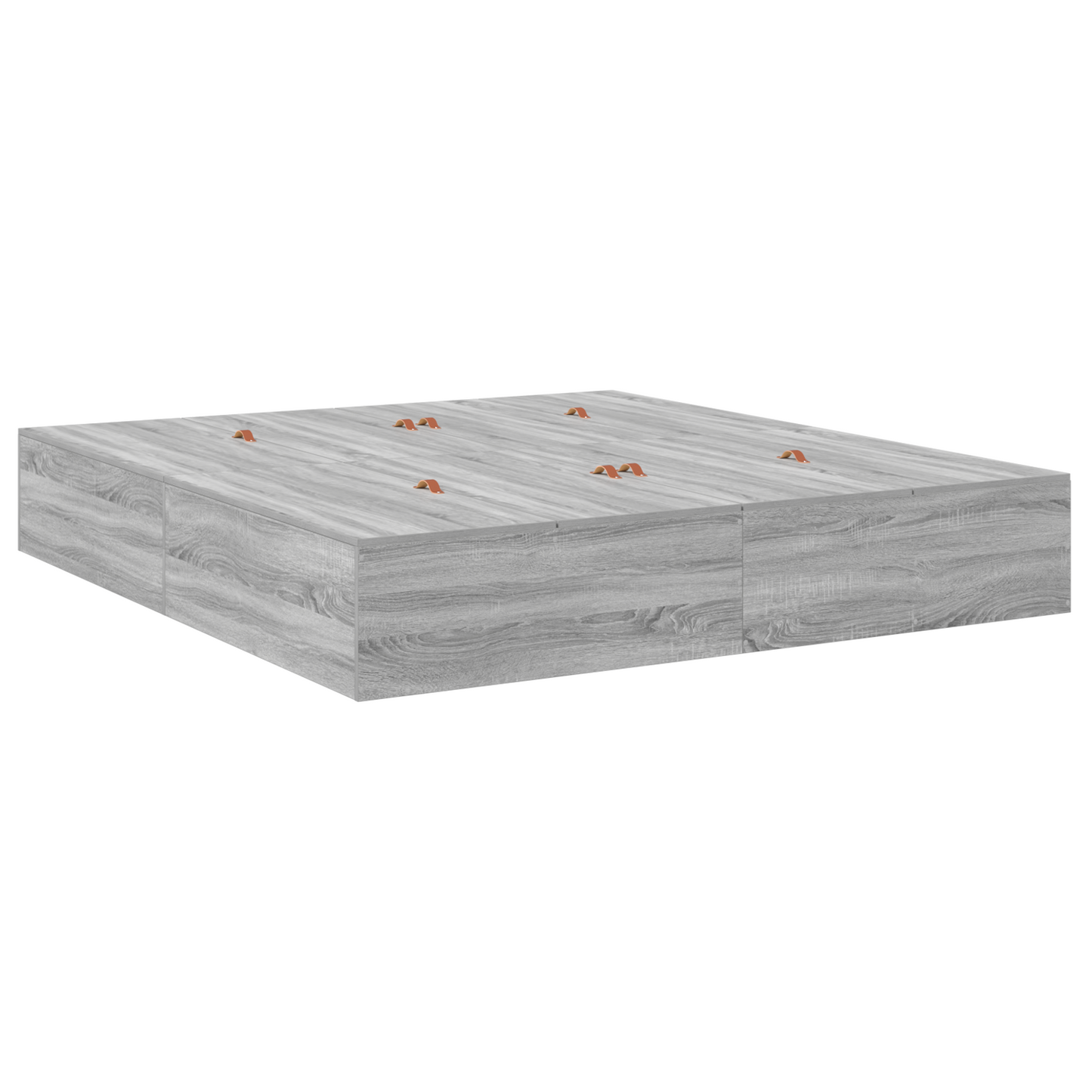 Seng med lagring Grå Sonoma 200 x 200 cm Konstruert tre