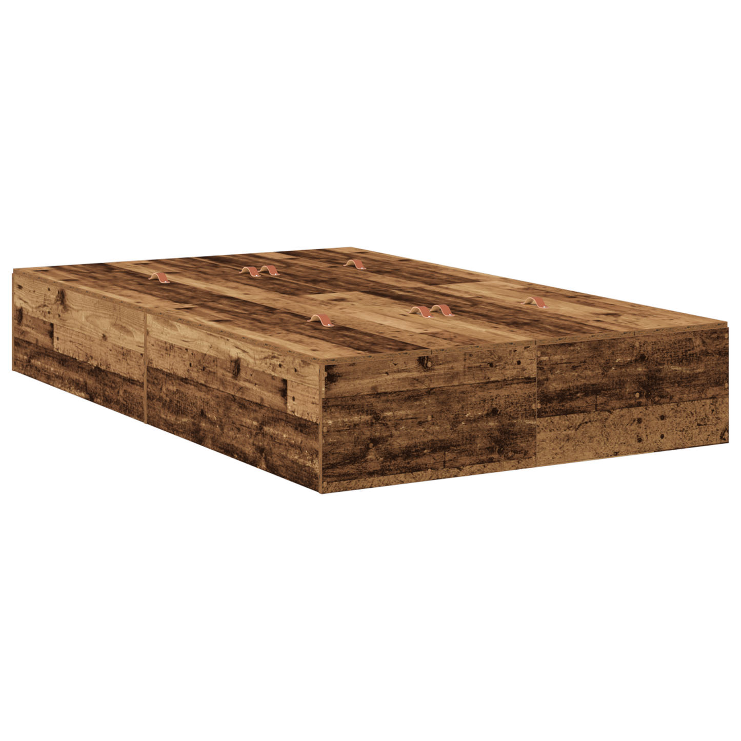 Seng med lagring Gamle tre 120 x 200 cm Konstruert tre