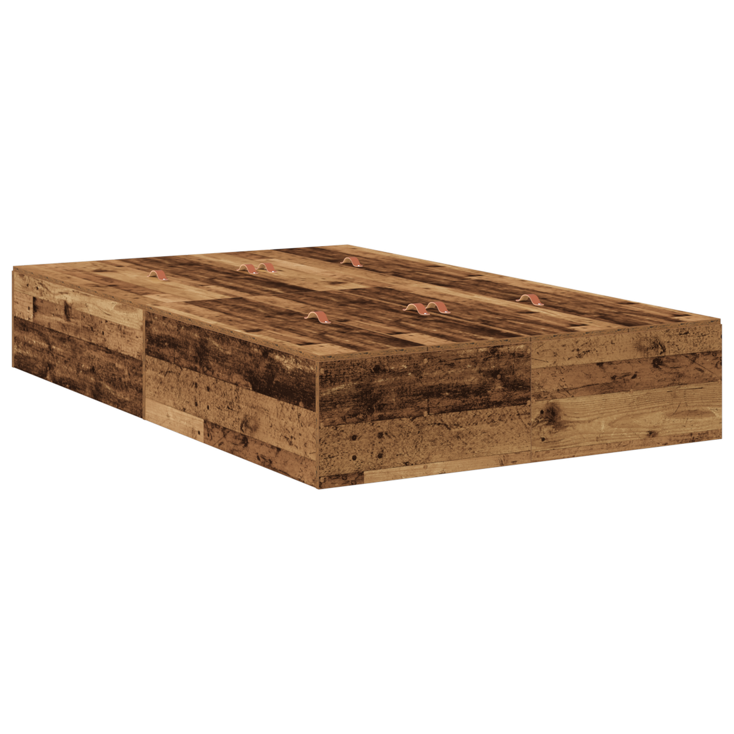 Seng med lagring Gamle tre 120 x 200 cm Konstruert tre