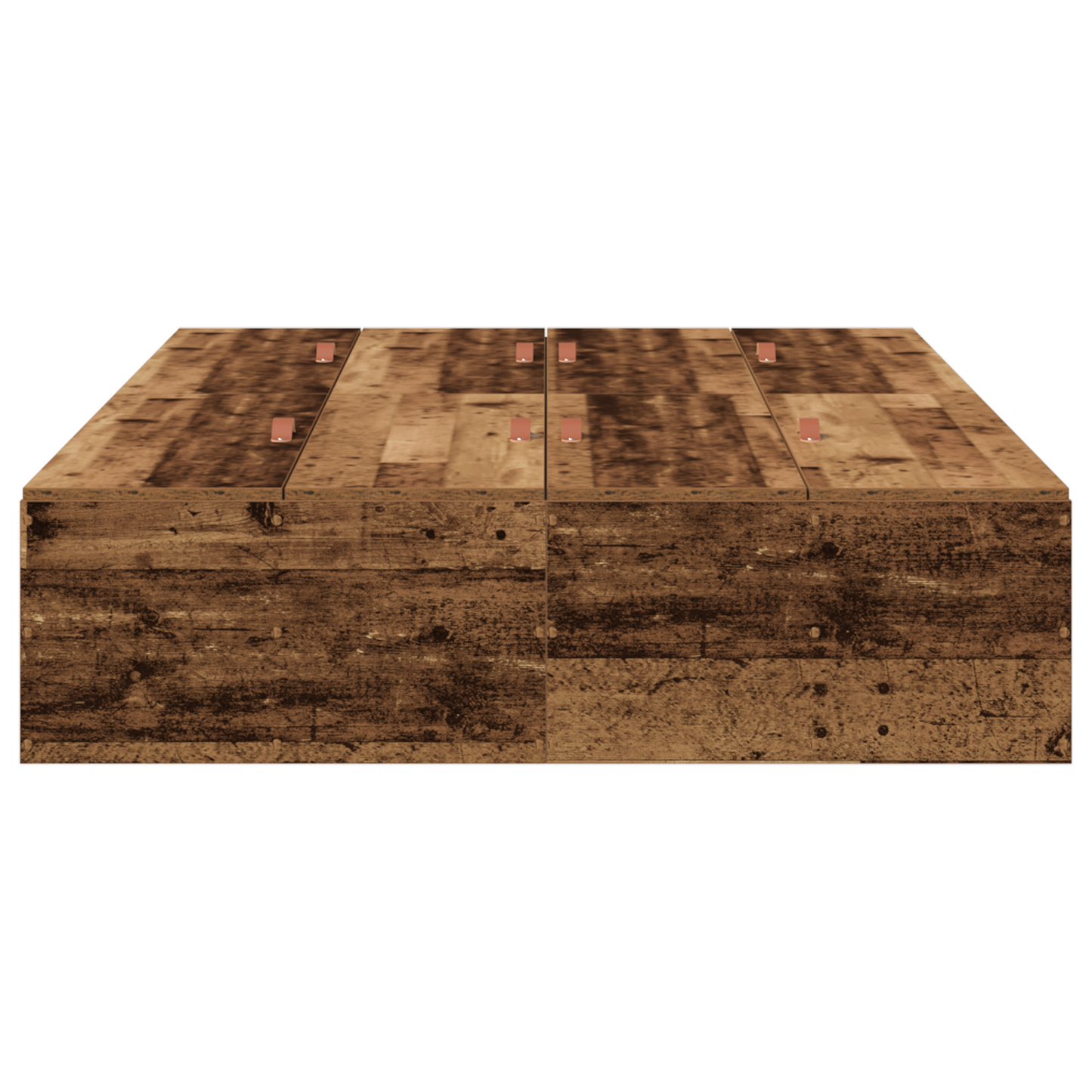 Seng med lagring Gamle tre 120 x 200 cm Konstruert tre