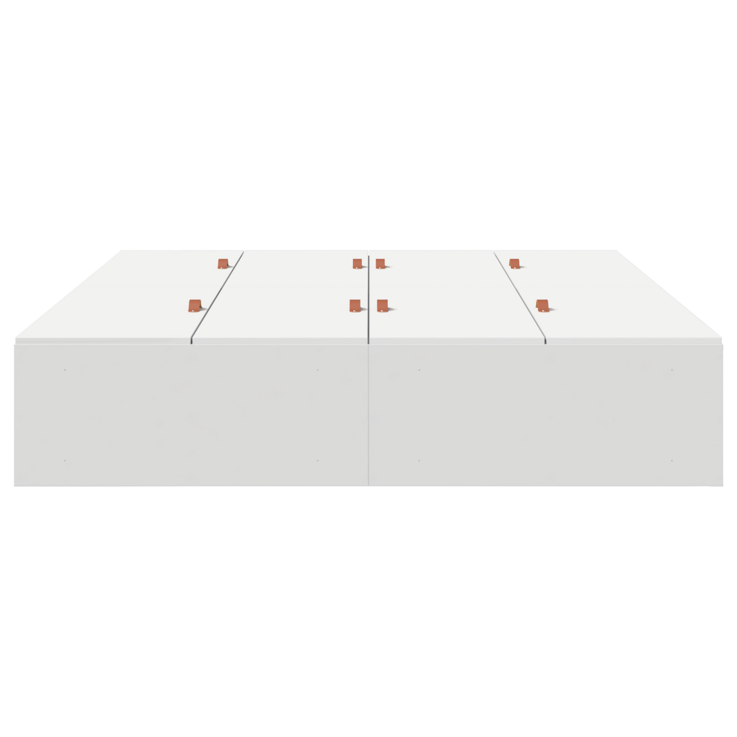 Seng med lagring med lagring Hvit 140 x 200 cm Konstruert tre