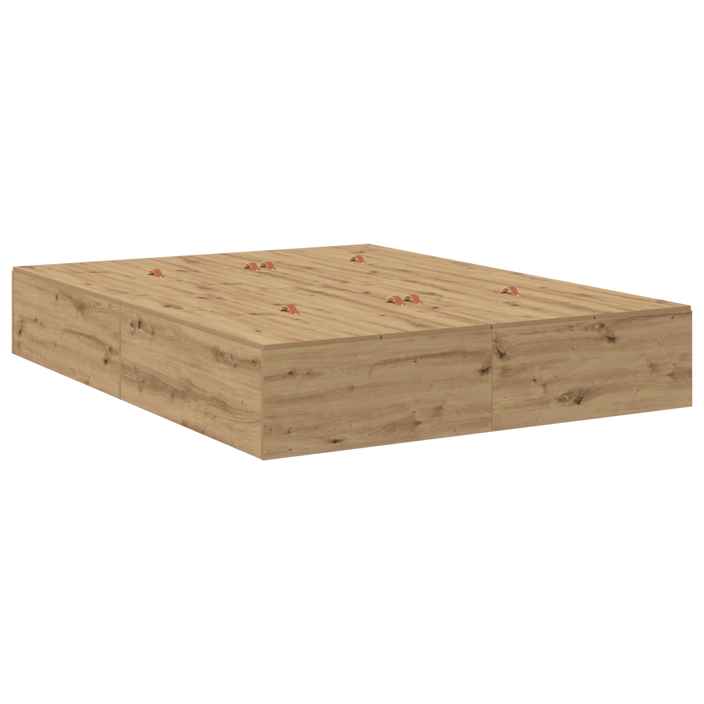 Seng med lagring Artisan Eik 150 x 200 cm Konstruert tre
