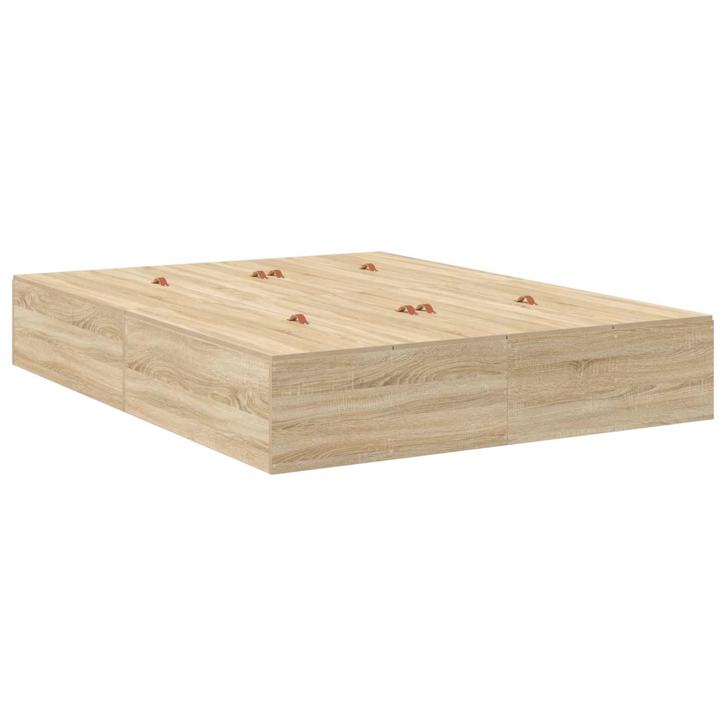 Seng med lagring Sonoma eik 160 x 200 cm Konstruert tre