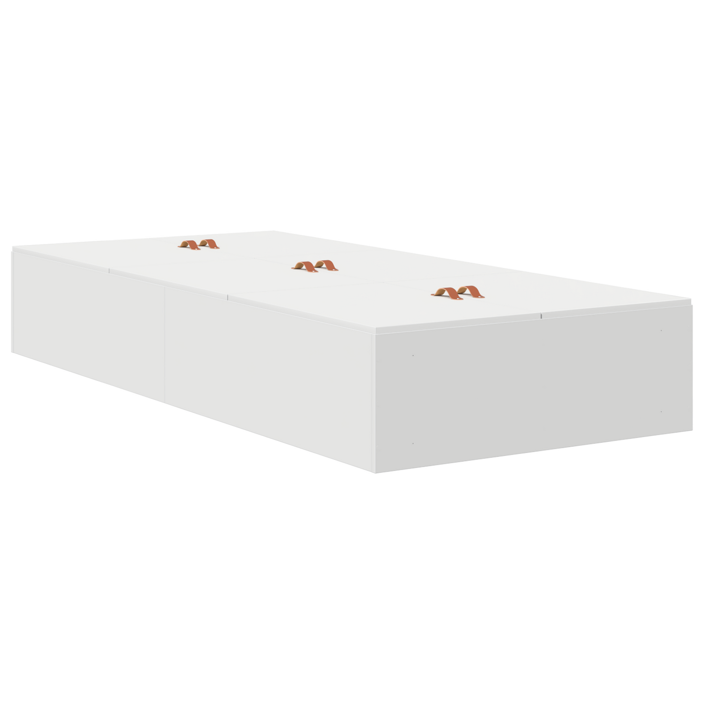 Seng med lagring med lagring Hvit 90 x 190 cm Konstruert tre