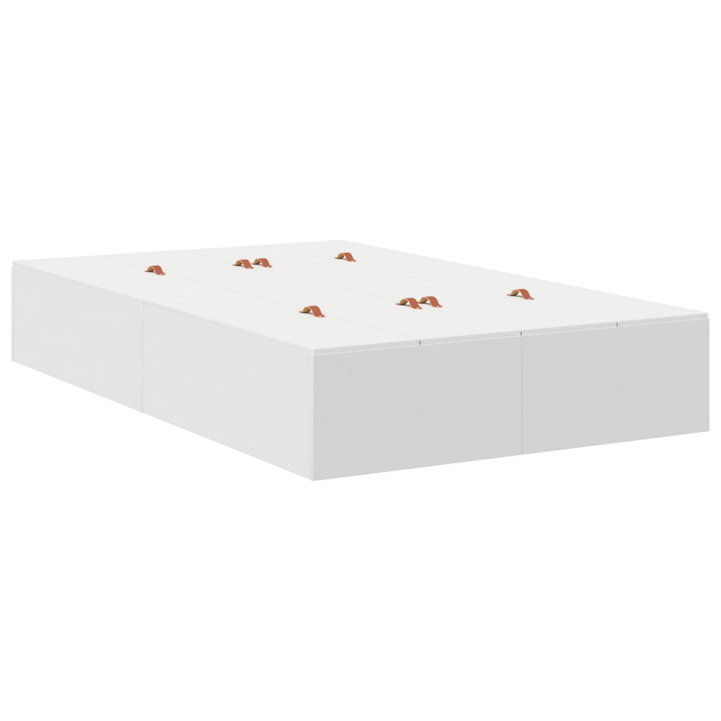 Seng med lagring med lagring Hvit 120 x 190 cm Konstruert tre