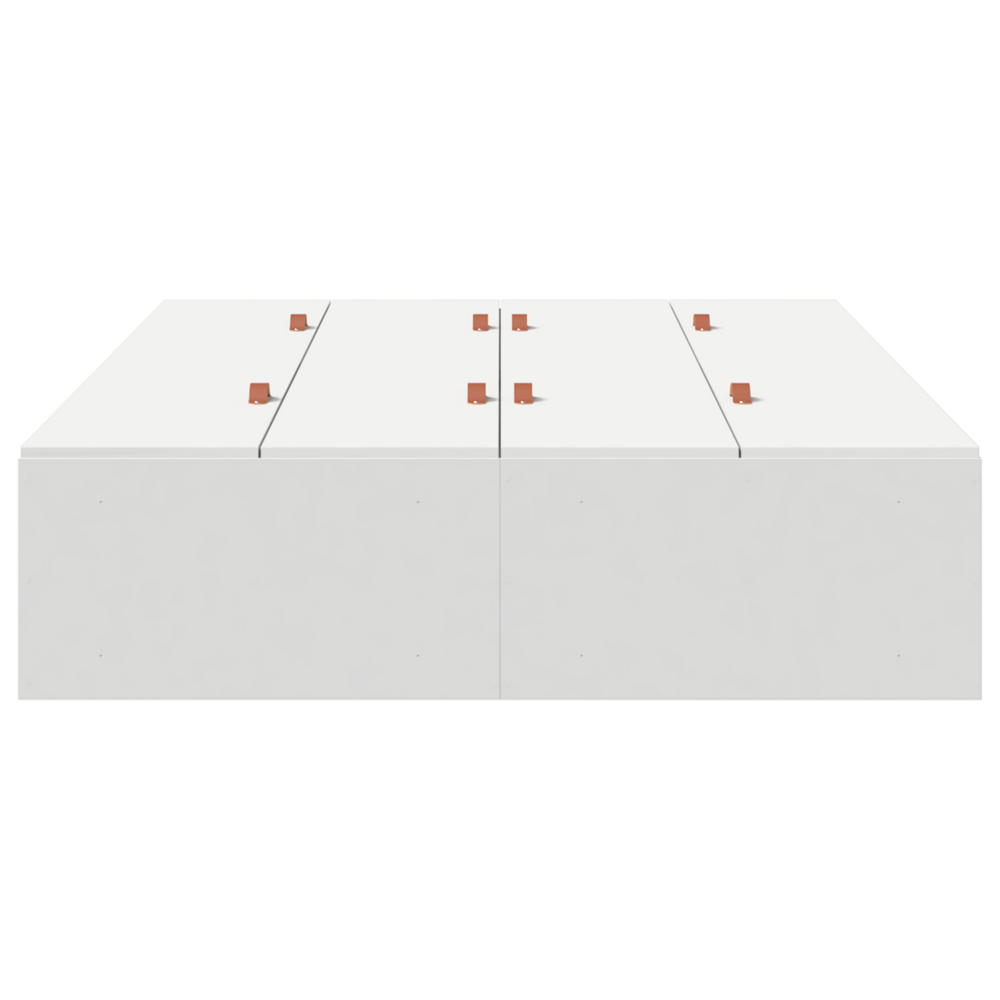 Seng med lagring med lagring Hvit 120 x 190 cm Konstruert tre