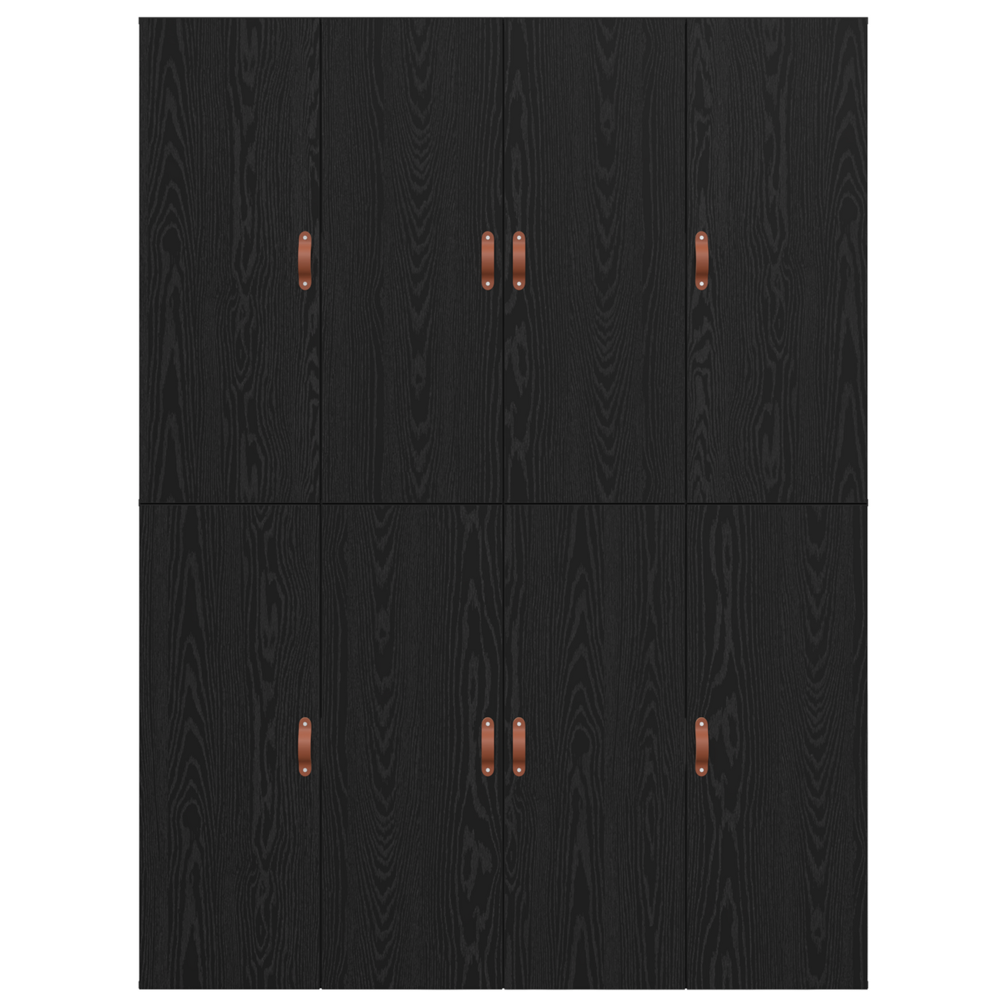 Seng med lagring Svart Eik 140 x 190 cm Konstruert tre