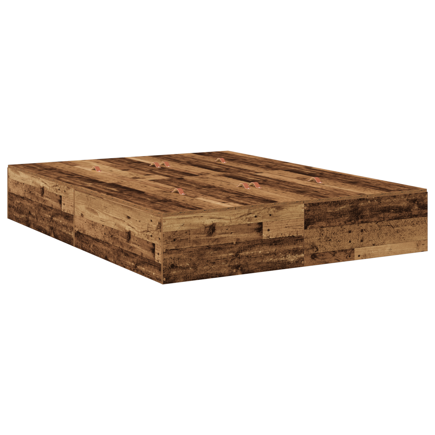 Seng med lagring Gamle tre 135 x 190 cm Konstruert tre