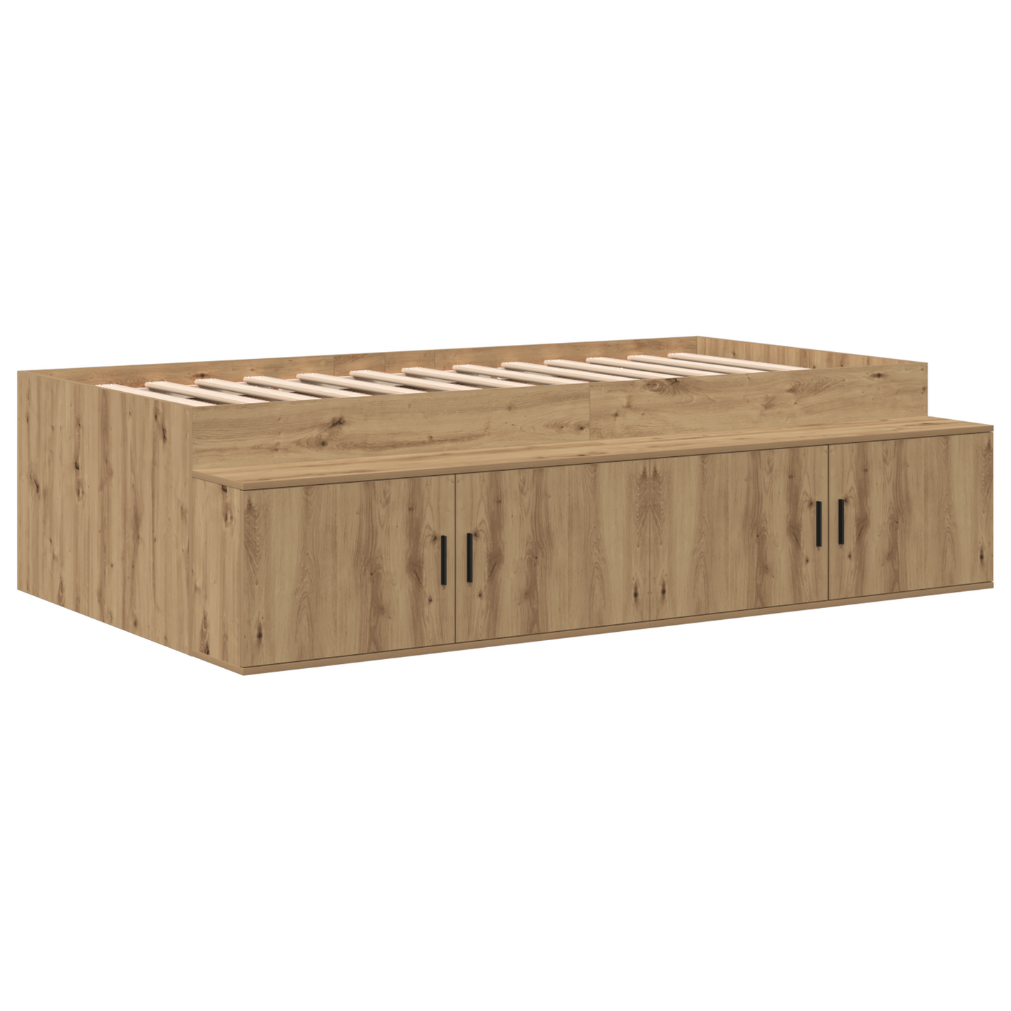 Seng med lagring med hylle Artisan Eik 75 cm Konstruert tre