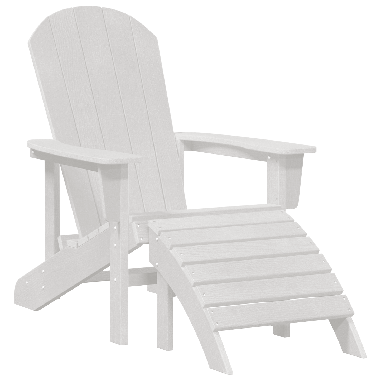 Hage Stol 2 pcs Hvit 83 x 74 x 92 cm Polyethylen