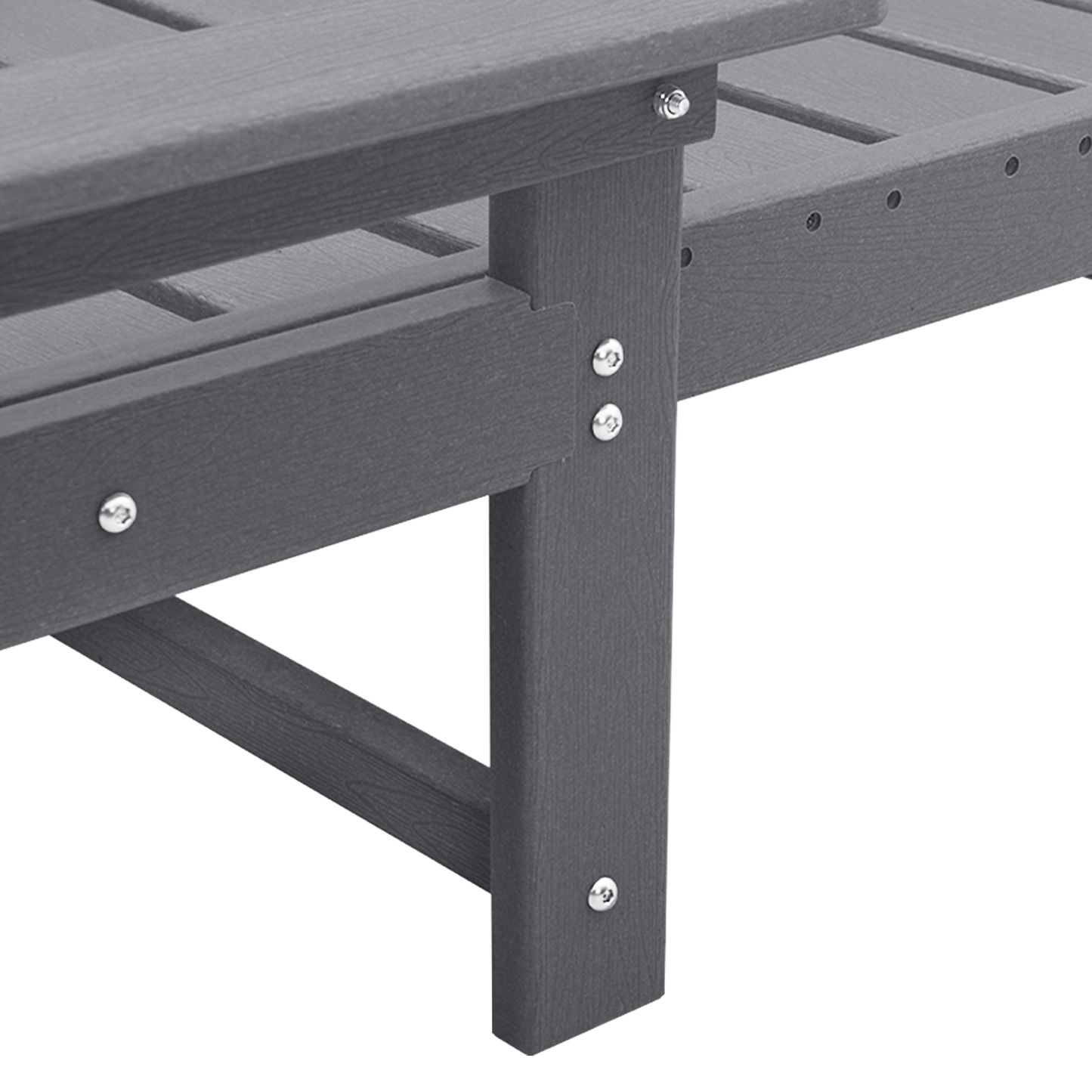 Solstol 2 pcs Lysegrå 195,5 x 53 x 98,5 cm Polyethylen