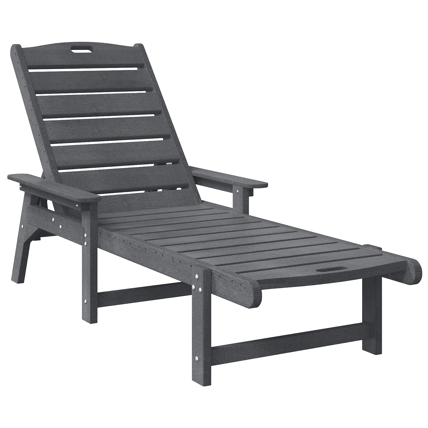 Solstol 2 pcs Lysegrå 195,5 x 53 x 98,5 cm Polyethylen
