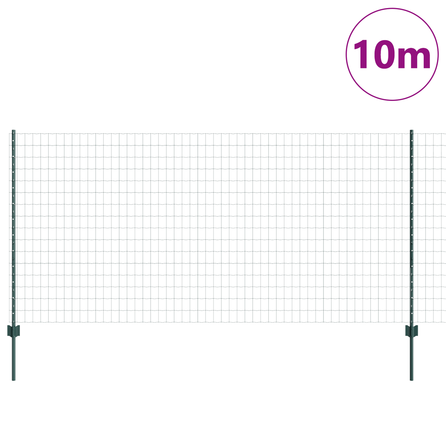 Euro gjerdet med stolpe 10 x 1,2 m PVC-belagt stål Grønn Mesh