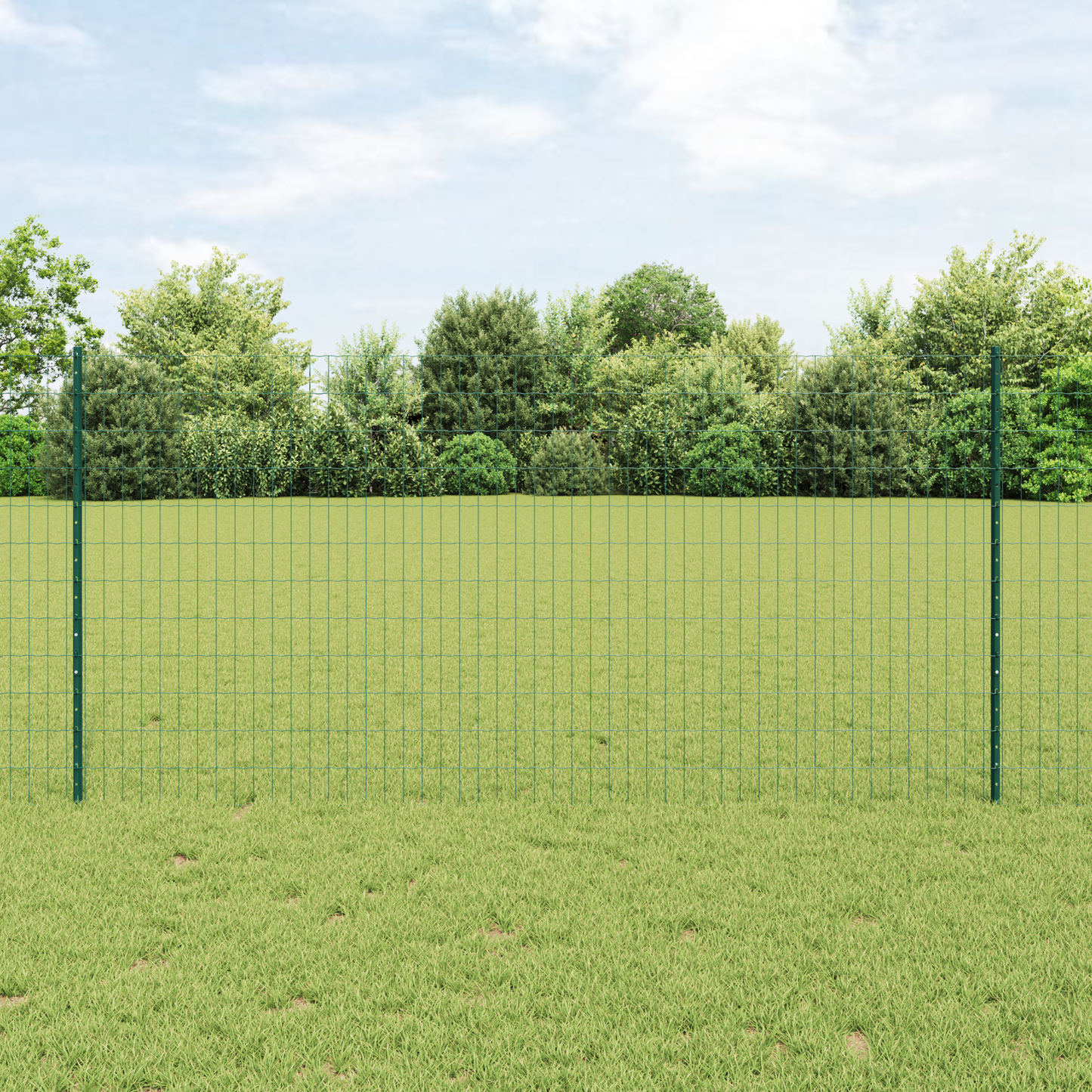 Euro gjerdet med stolpe 10 x 1,2 m PVC-belagt stål Grønn Mesh