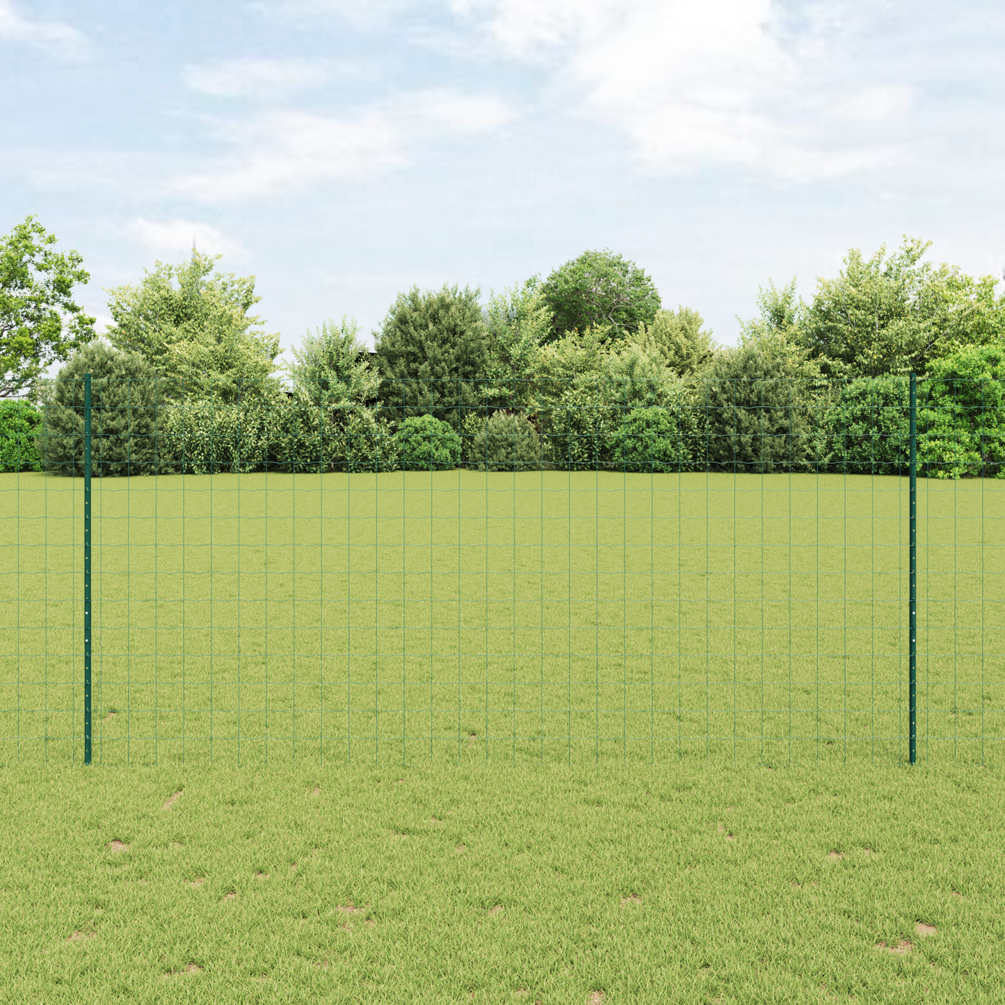 Euro gjerdet med stolpe 10 x 1,4 m PVC-belagt stål Grønn Mesh