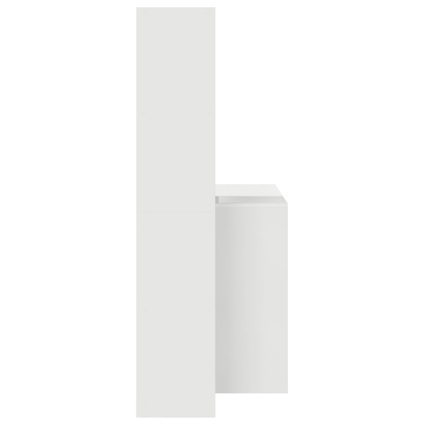 Skrivebord med hylle Hvit 138,5 x 55 x 143 cm Konstruert tre