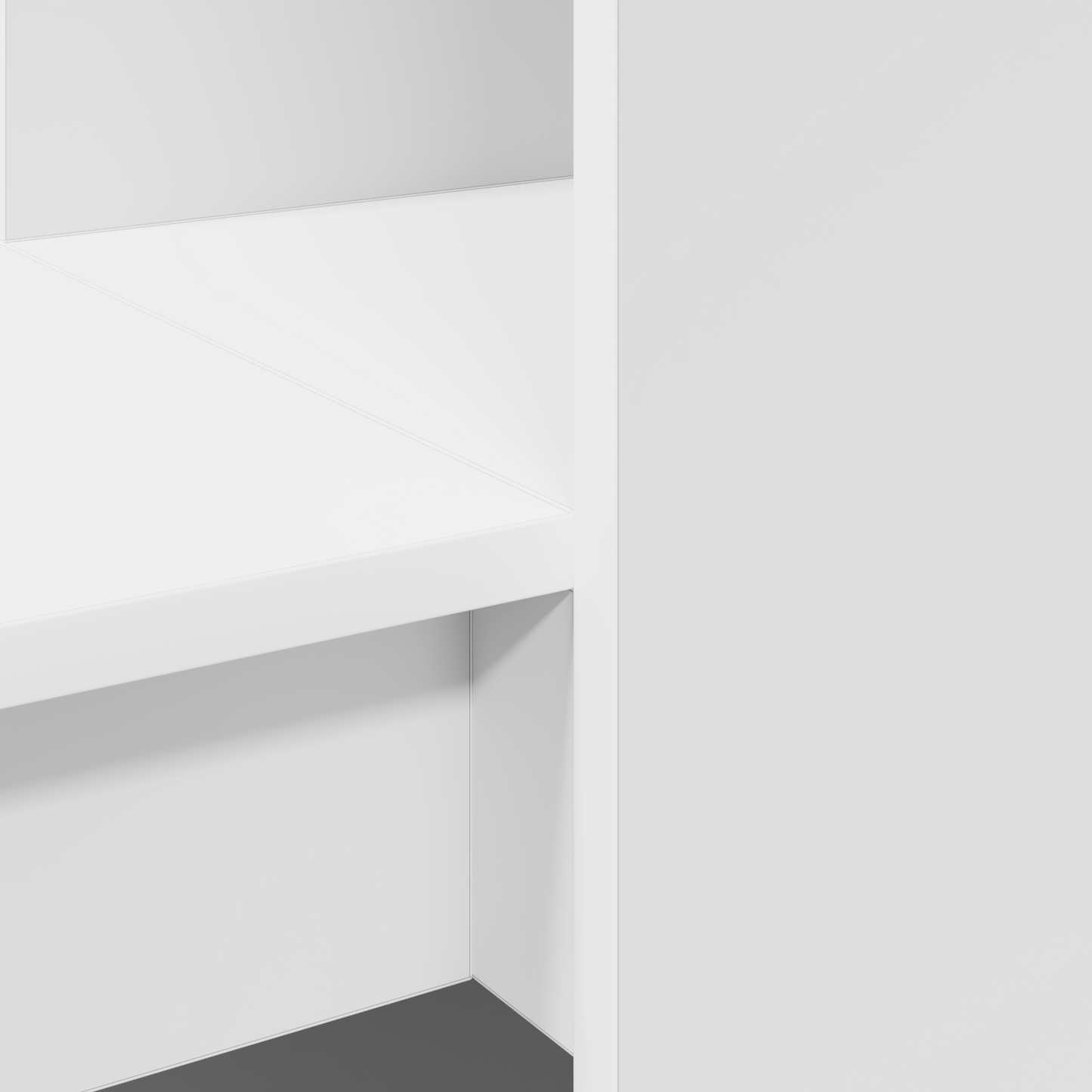 Skrivebord med hylle Hvit 122 x 67 x 145 cm Konstruert tre