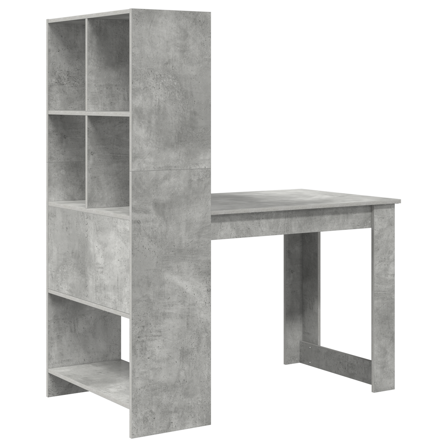 Skrivebord med hylle Betonggrå 122 x 67 x 145 cm Konstruert tre