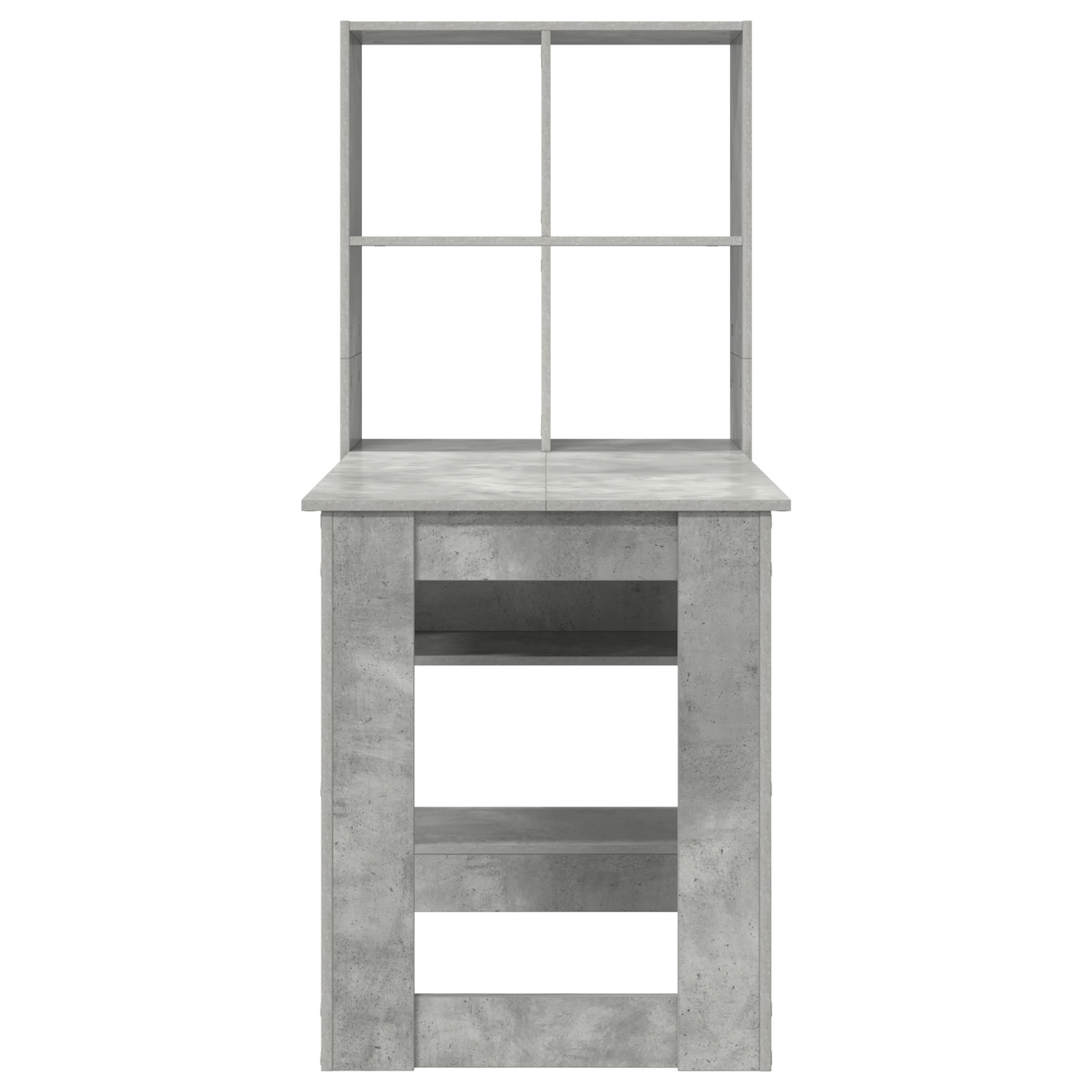 Skrivebord med hylle Betonggrå 122 x 67 x 145 cm Konstruert tre
