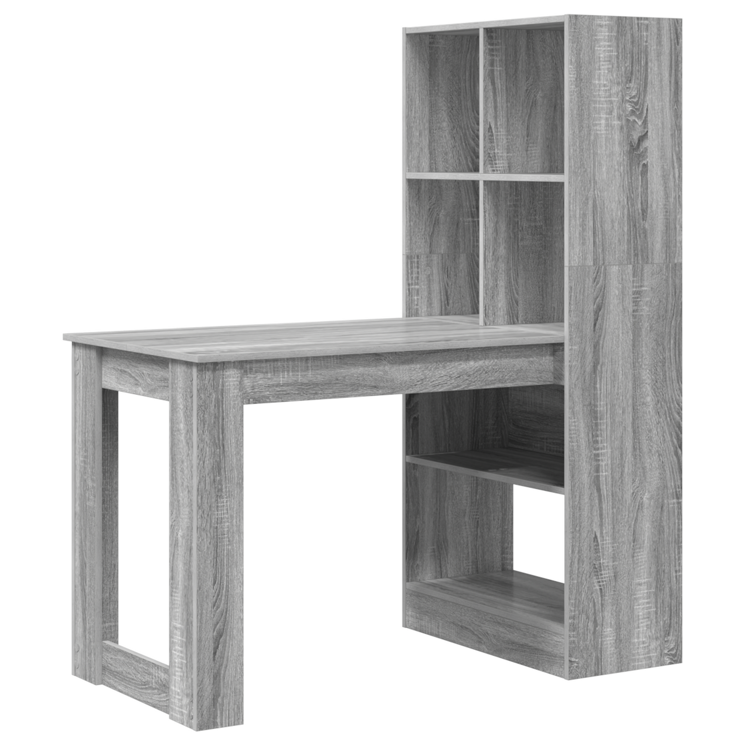 Skrivebord Grå Sonoma 122 x 67 x 145 cm Konstruert tre