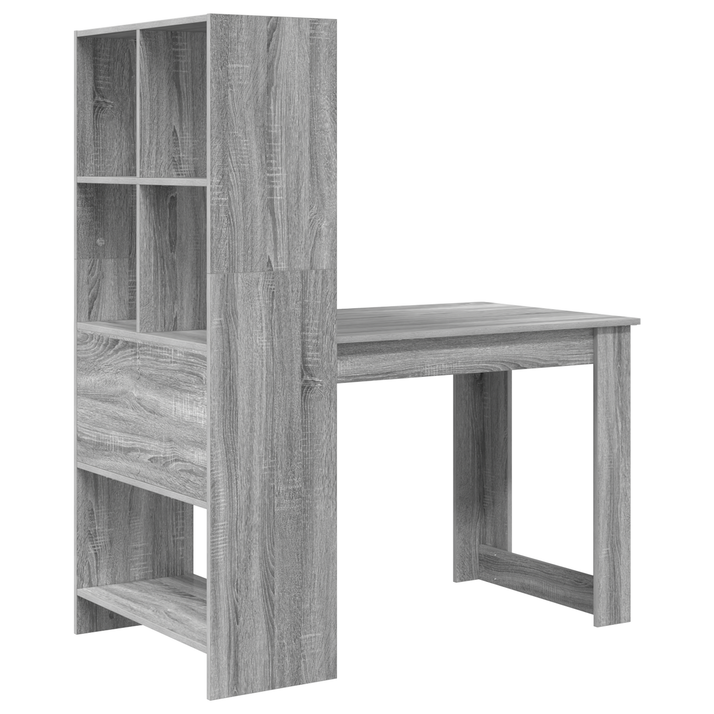 Skrivebord Grå Sonoma 122 x 67 x 145 cm Konstruert tre