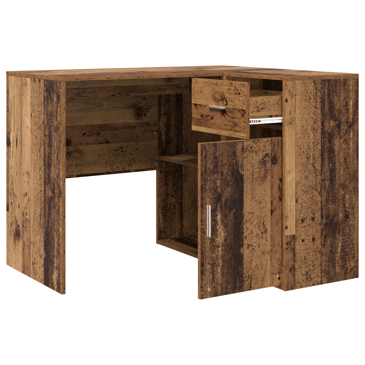 Hjørneskrivebord med skuff Gammelt tre 102 x 88 x 75 cm