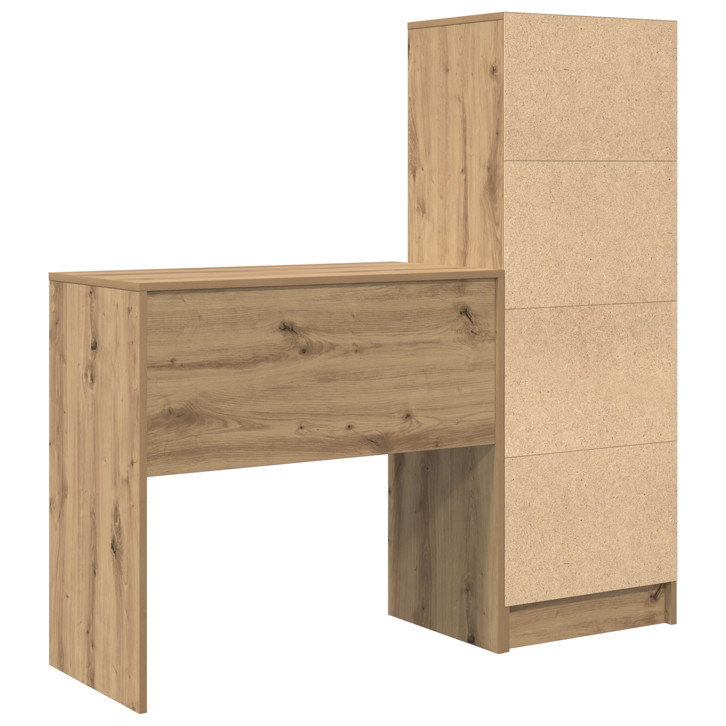 Skrivebord med skuff med hylle med lagring 2 pcs Artisan Eik