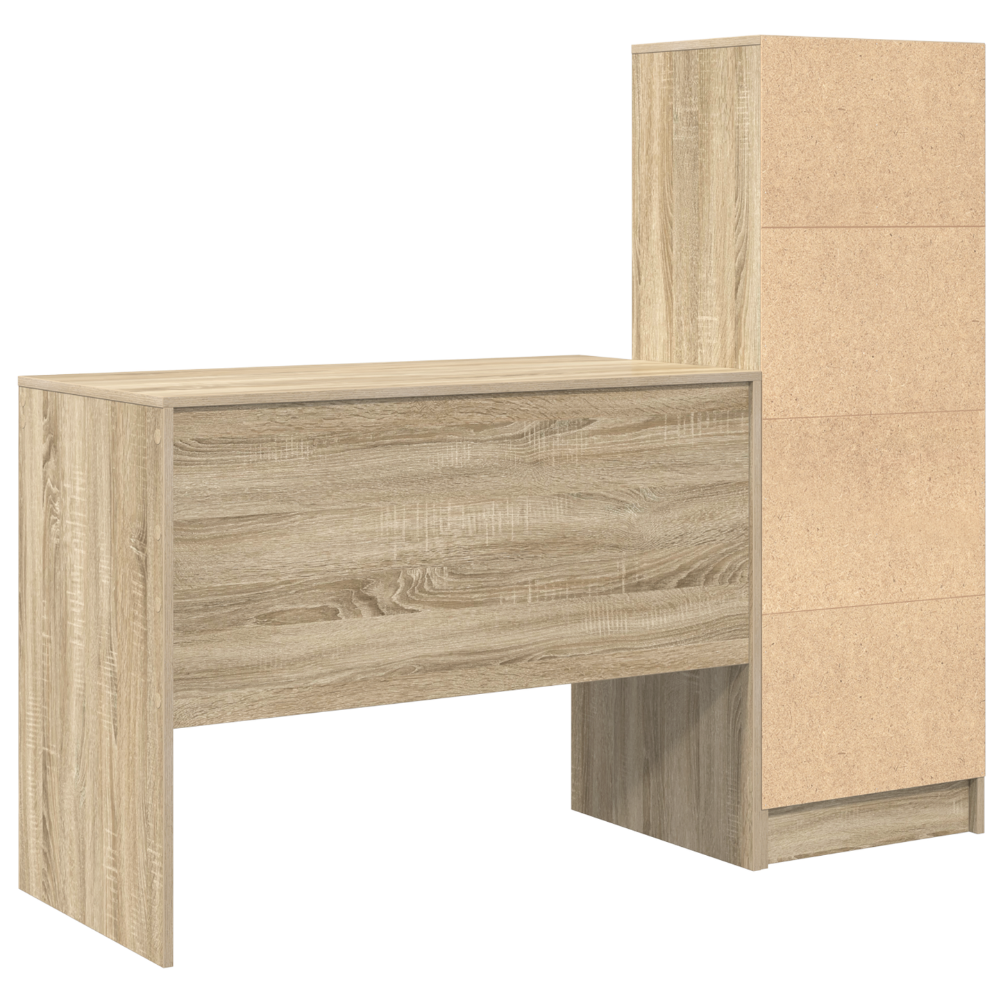 Skrivebord med skuff 2 pcs Sonoma eik