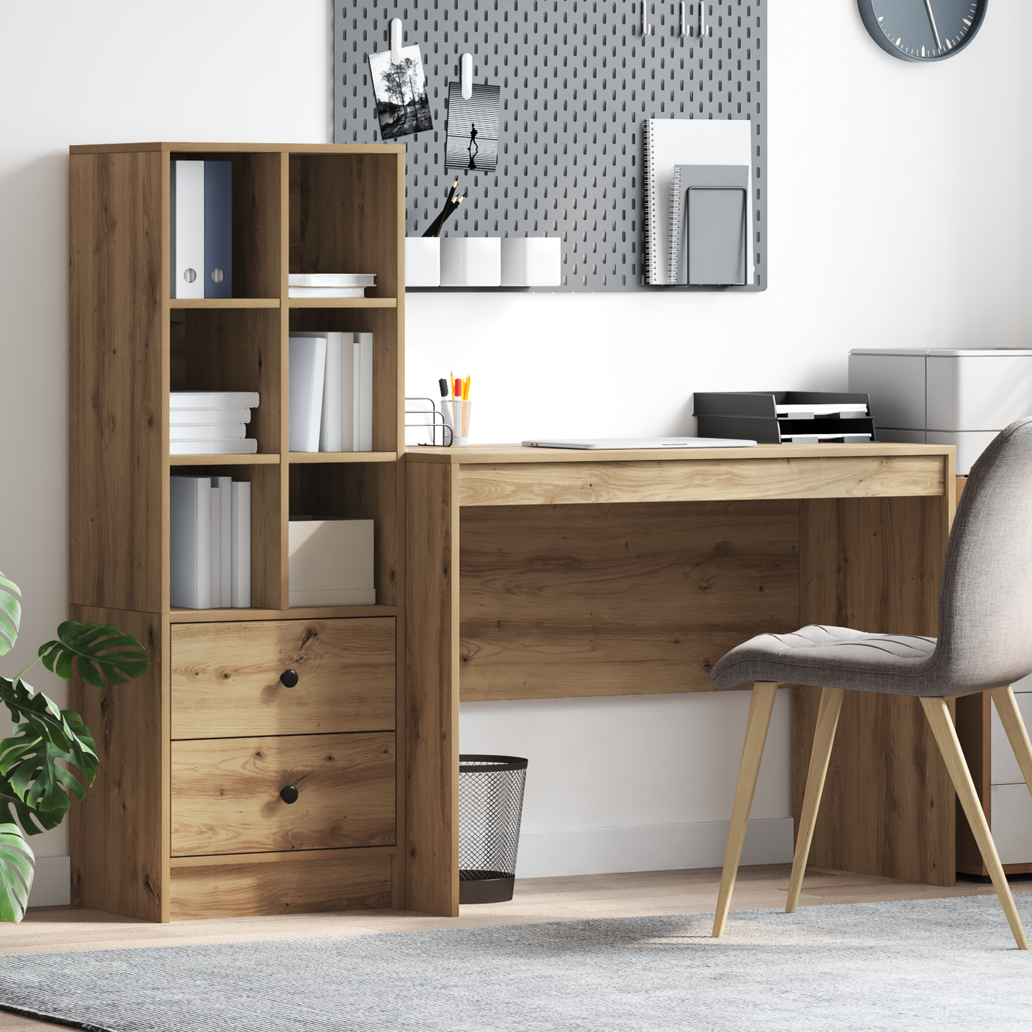 Skrivebord med skuff 2 pcs Artisan Eik