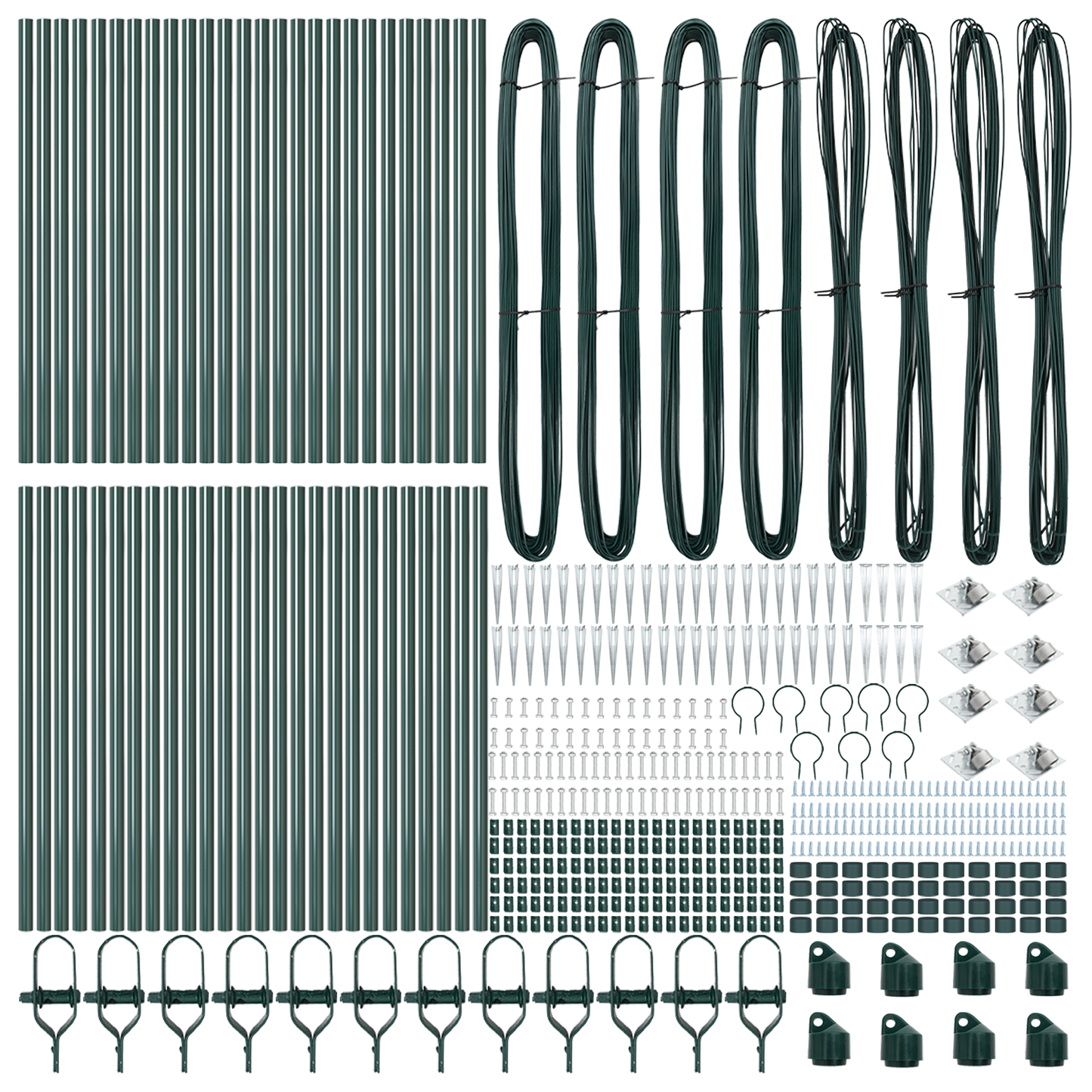 Gjerdepåle 52 pcs Grå 3,2 x 3,2 x 120 cm