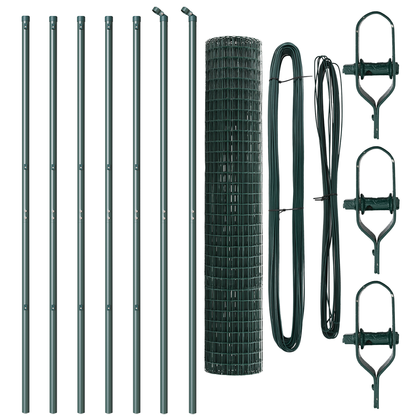 Gjerde med stolpe grønn 1,5 x 10 m Stål og PVC