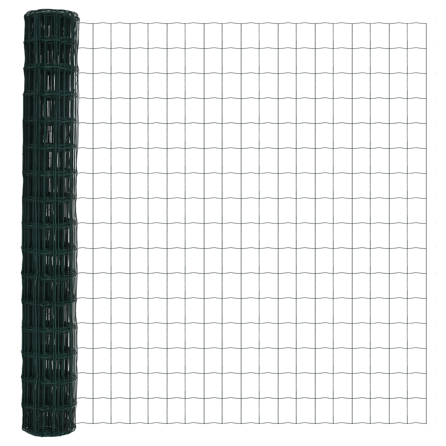 Gjerde med stolpe grønn 1,5 x 10 m Stål og PVC