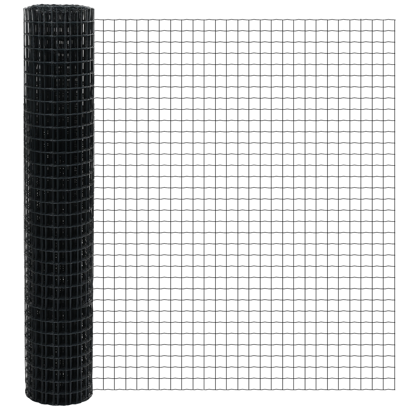 Gjerde med stolpe Grå 1,6 x 10 m Stål og PVC