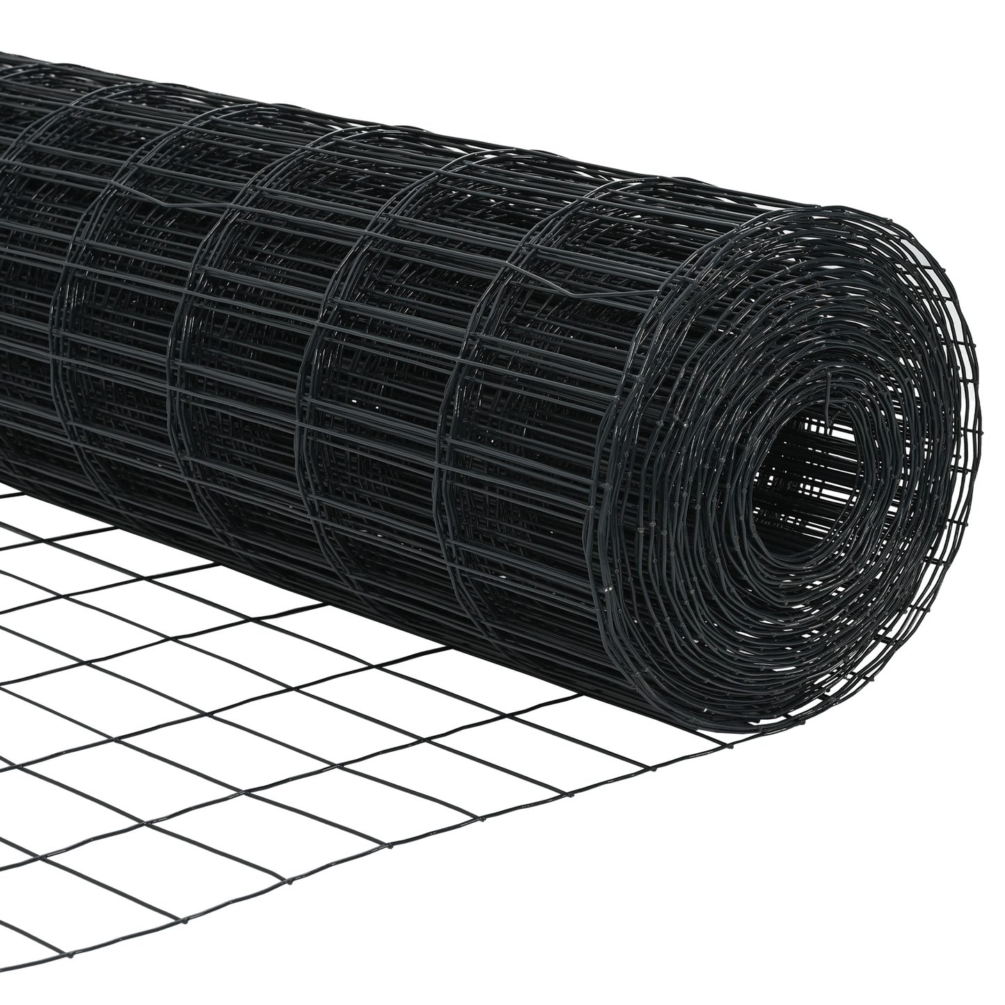 Gjerde med stolpe Grå 0,6 x 10 m Stål og PVC