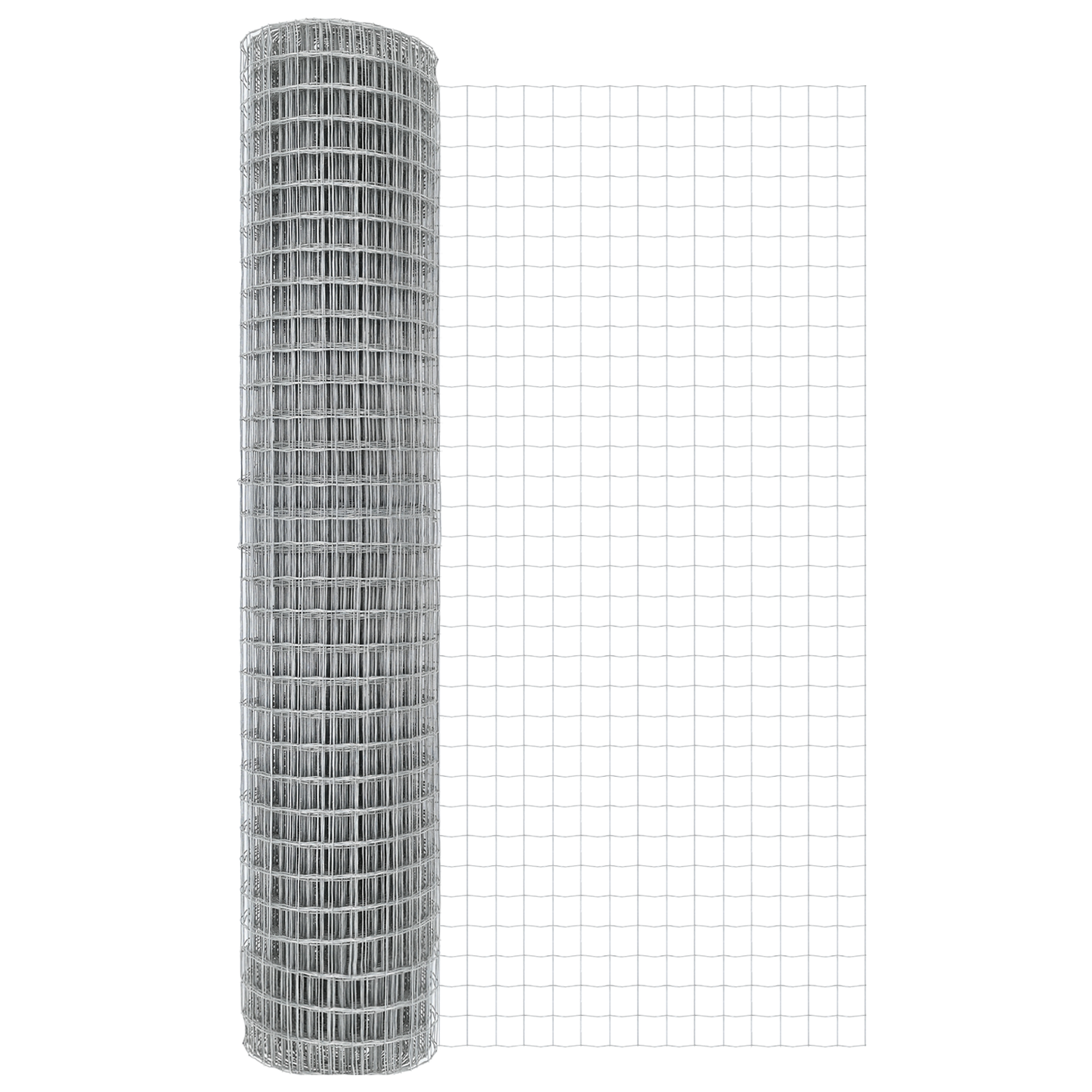 Gjerde med stolpe sølv 1,5 x 10 m Stål og PVC