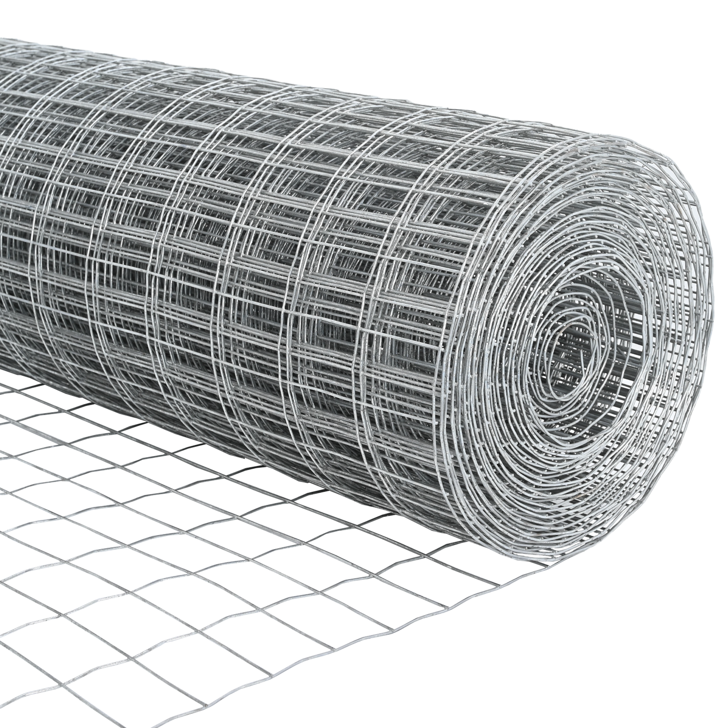 Gjerde med stolpe sølv 0,6 x 10 m Stål og PVC