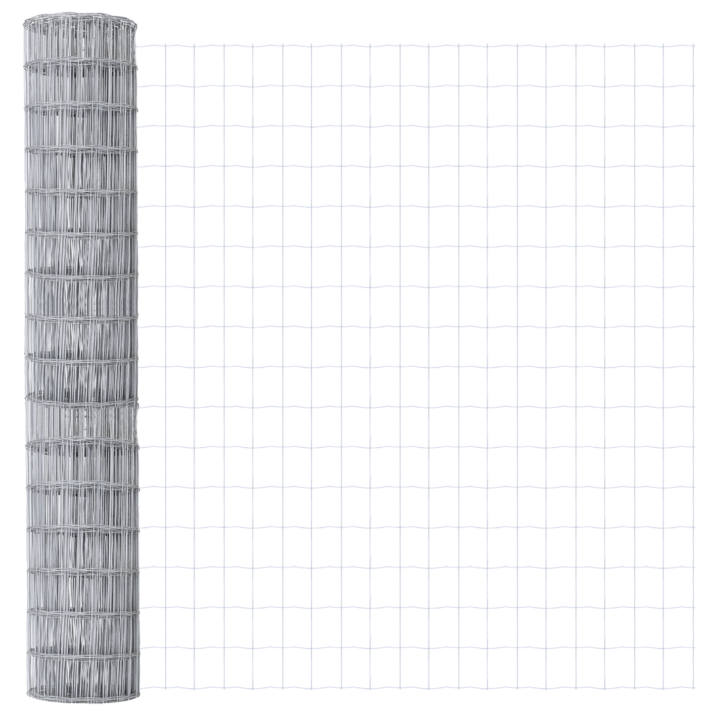 Gjerde med stolpe sølv 1,6 x 10 m Stål og PVC