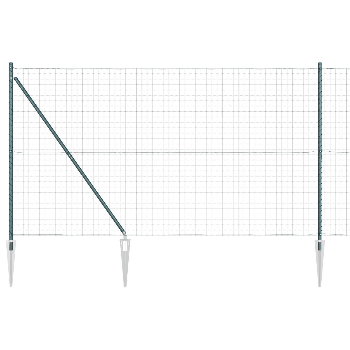 Euro-gjerde med pigger 10 x 1,6 m PVC-belagt stål Grønn Mesh