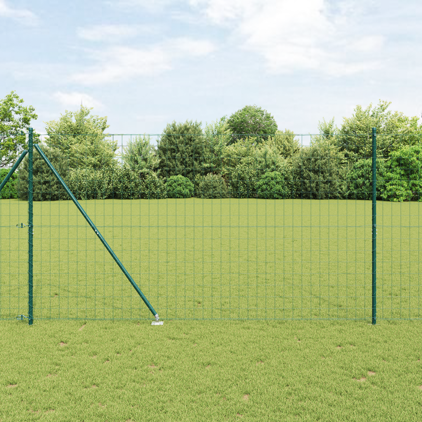 Euro-gjerde med pigger 10 x 1,6 m PVC-belagt stål Grønn Mesh